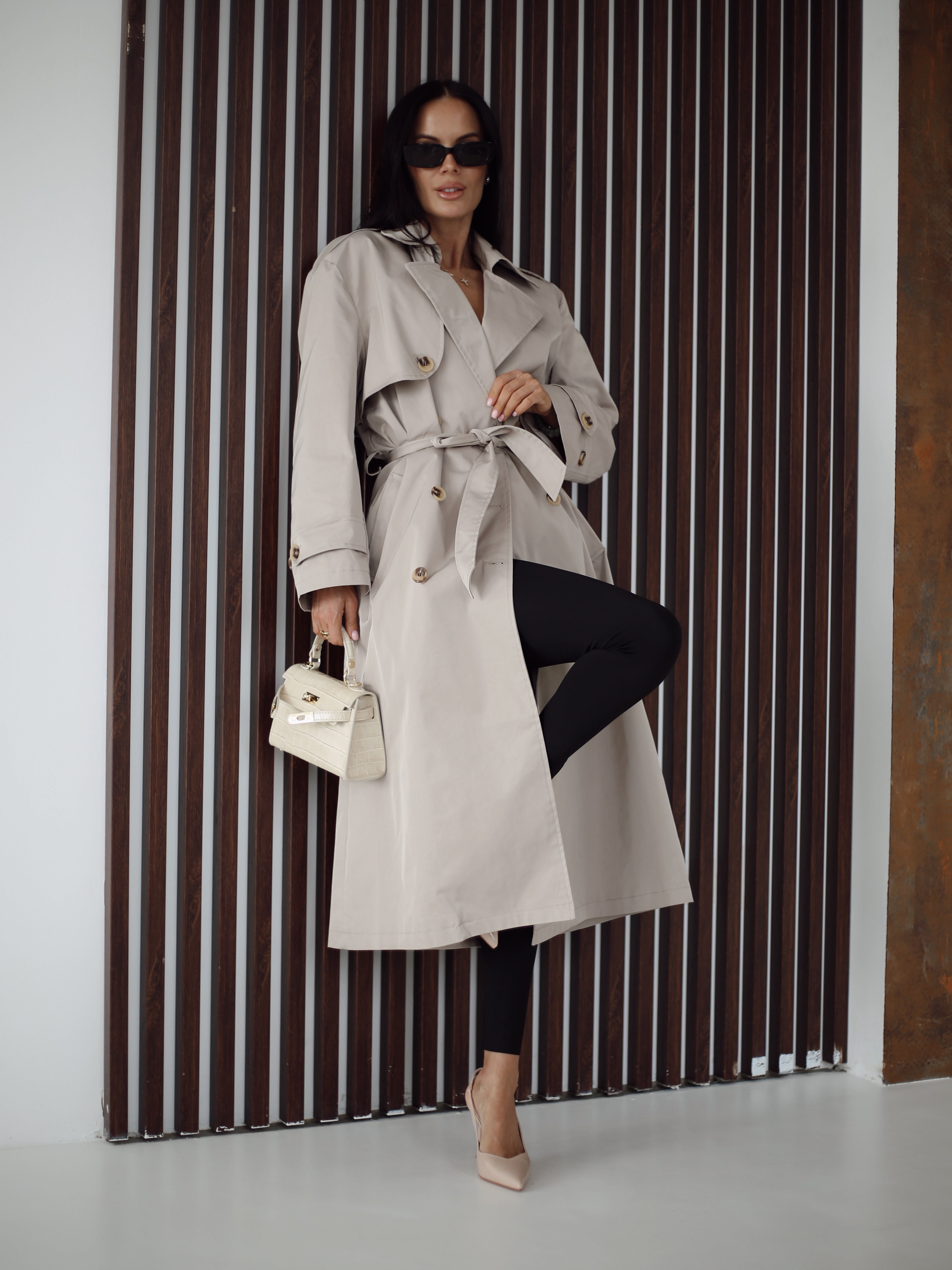 Taupes tonī, garš, klasisks trencis "You&Me" - 18692