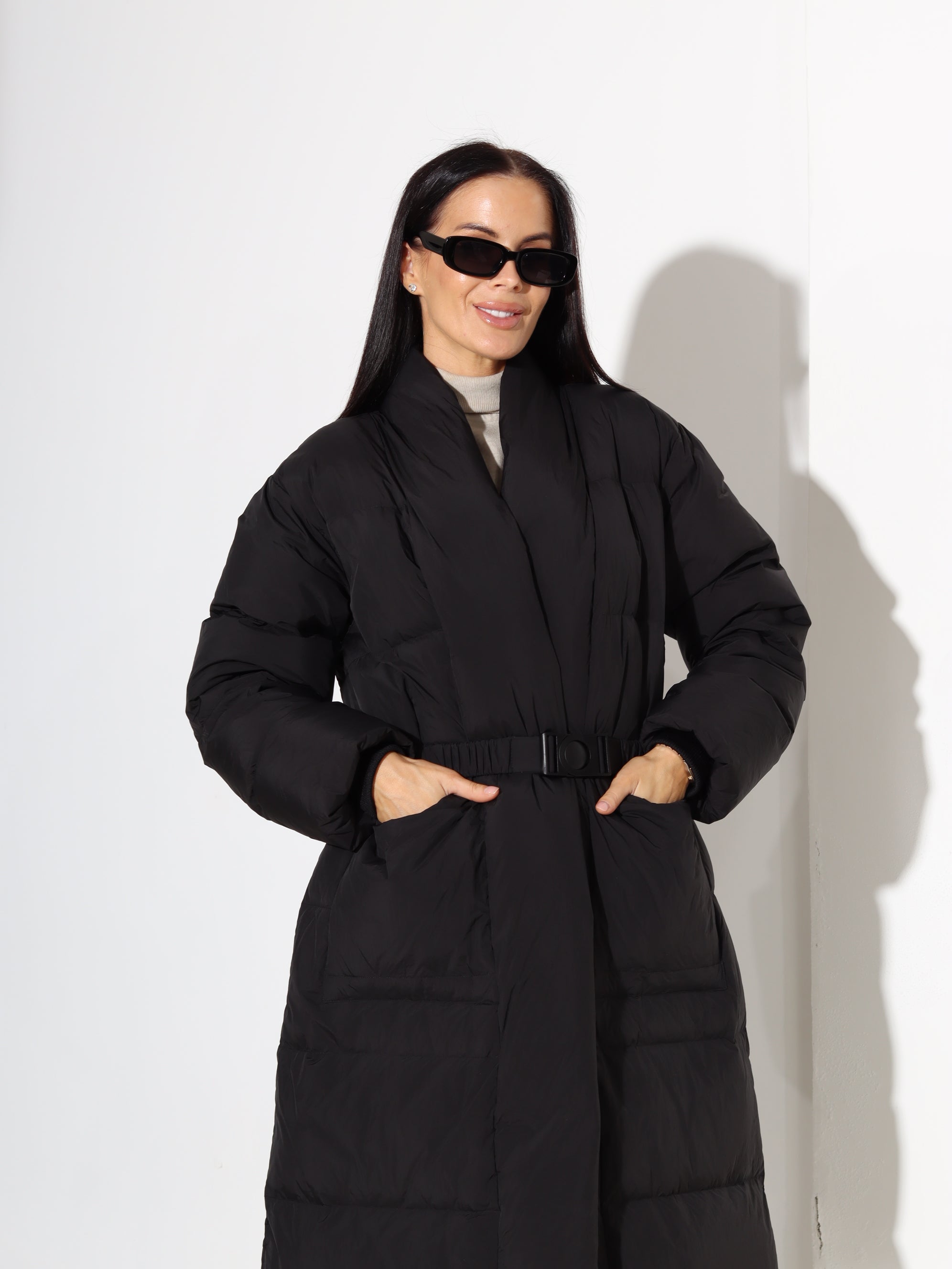 Melna midi virsjaka ar dūnu pildījumu - 17845