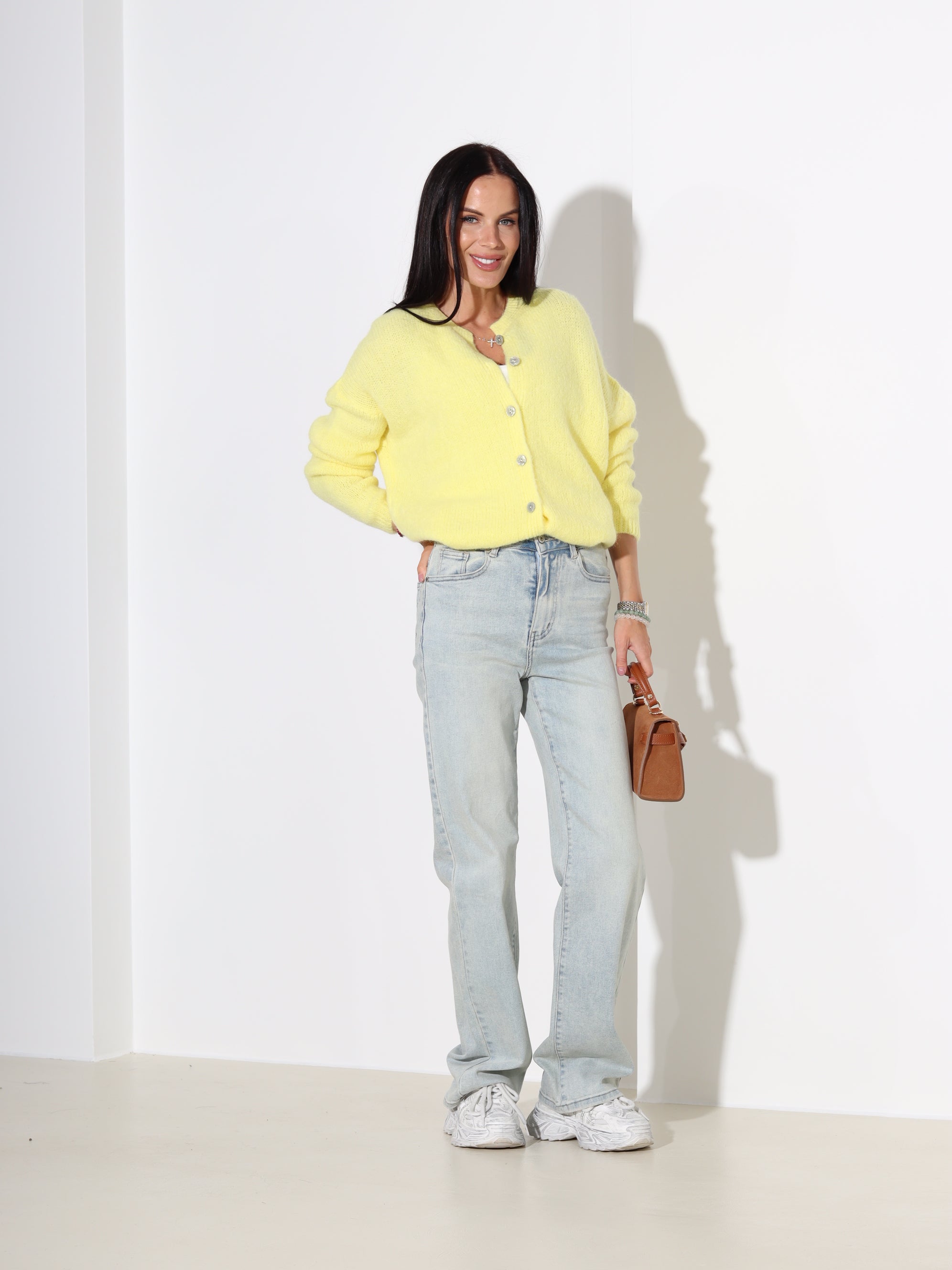 Dzeltena jaka ar pogu aizdari - 18119