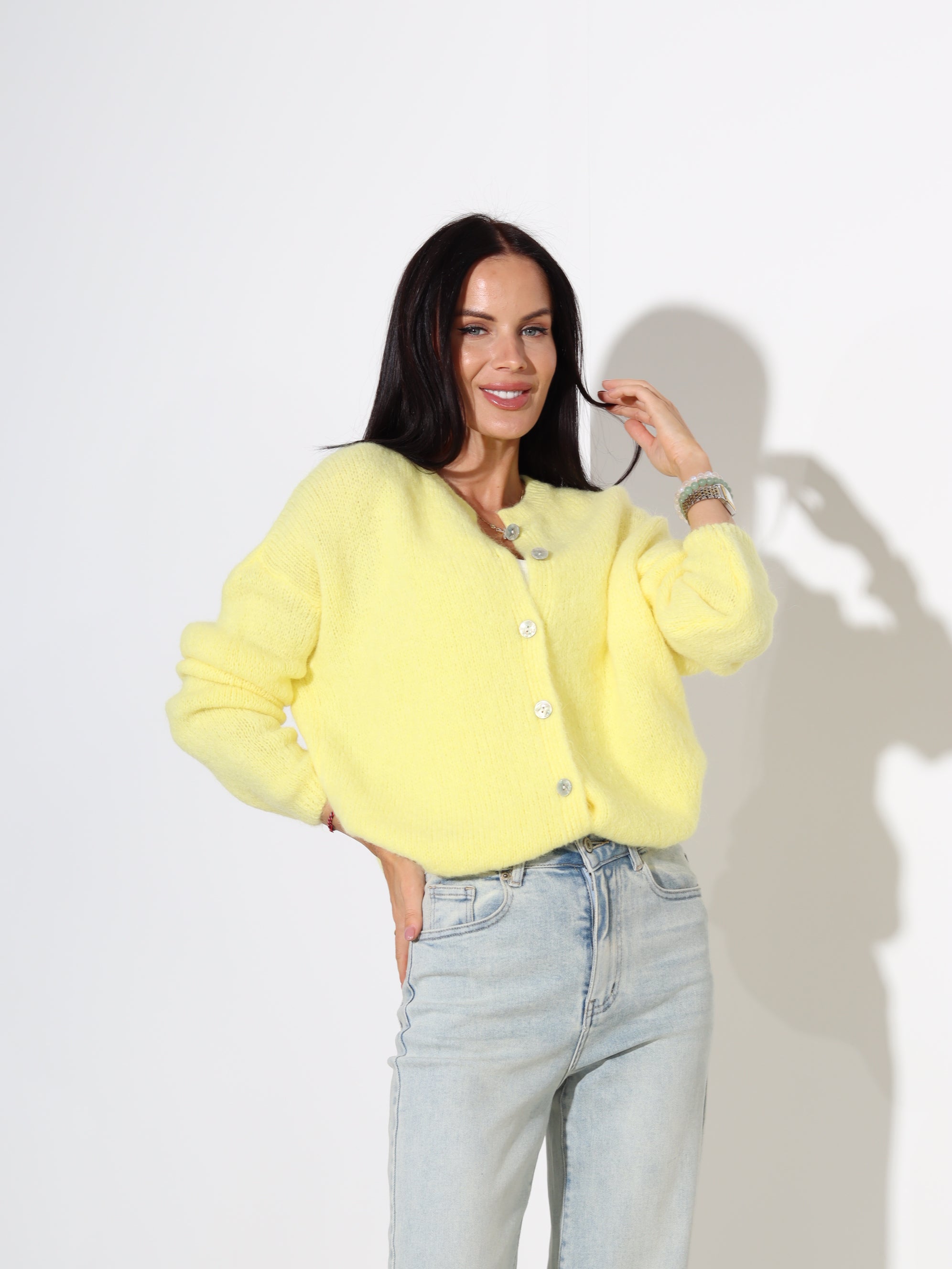 Dzeltena jaka ar pogu aizdari - 18119