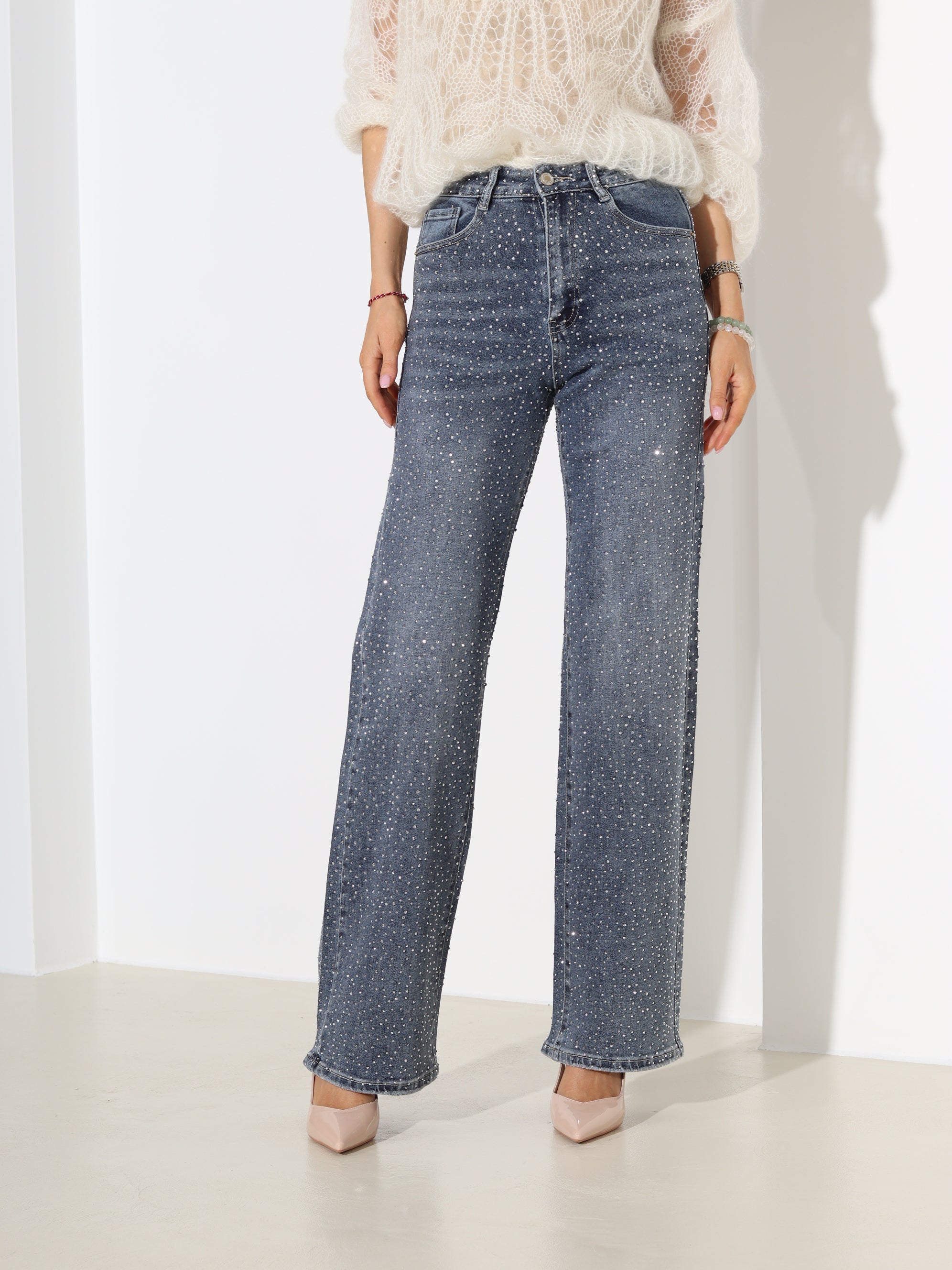 Zila džinsa bikses 'Kristāliņs' - 18605