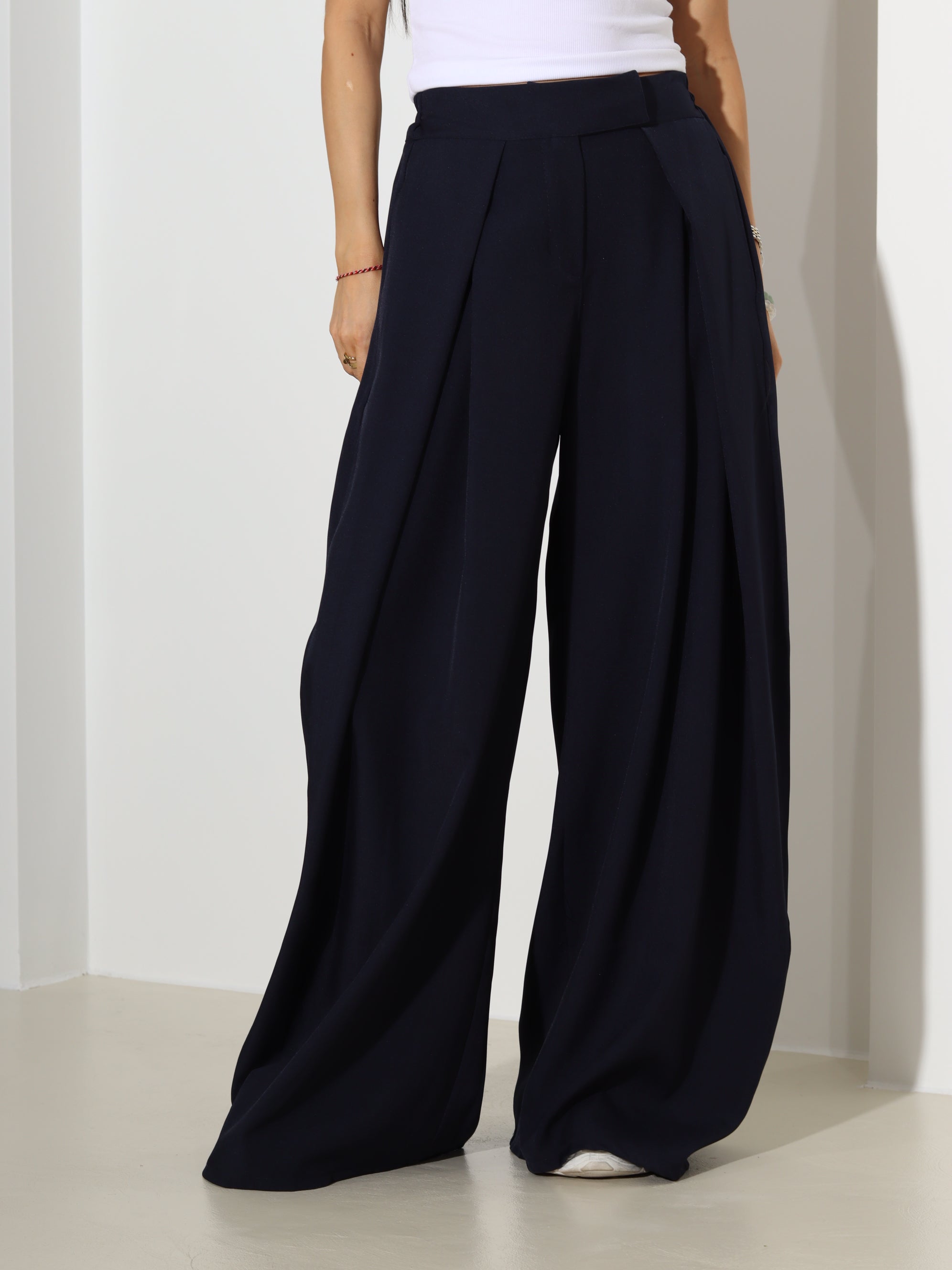 T.zilas klasiskas bikses ar platu dubultieloci - 18922