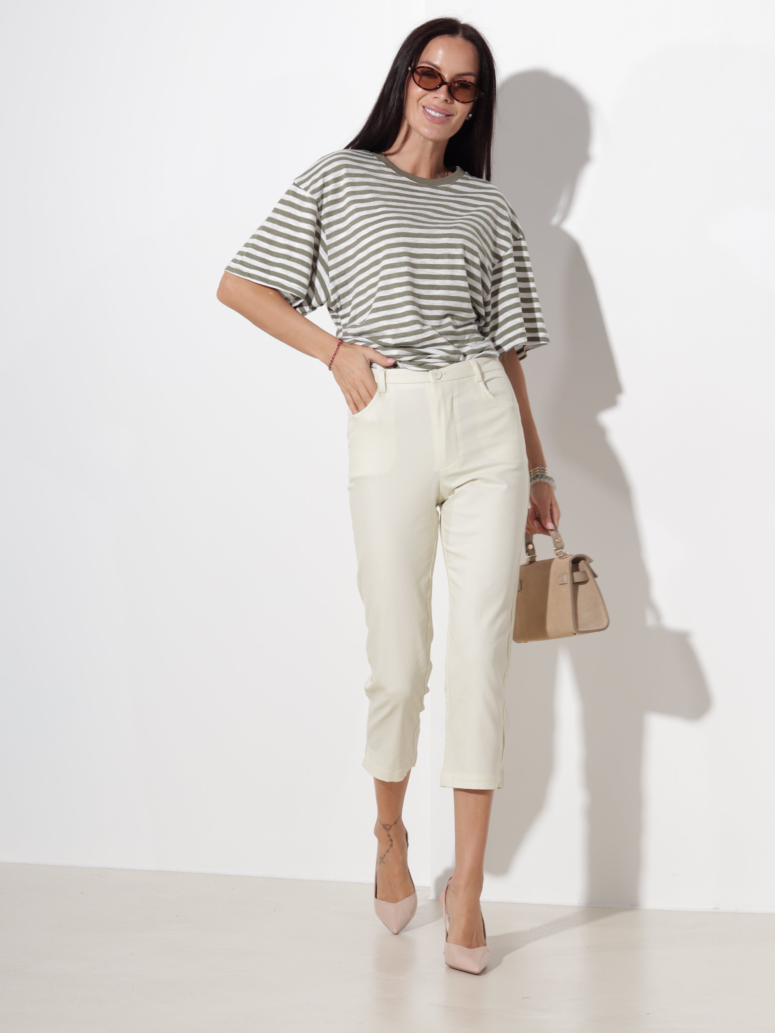 Bēšas, saīsināta garuma bikses- 20391