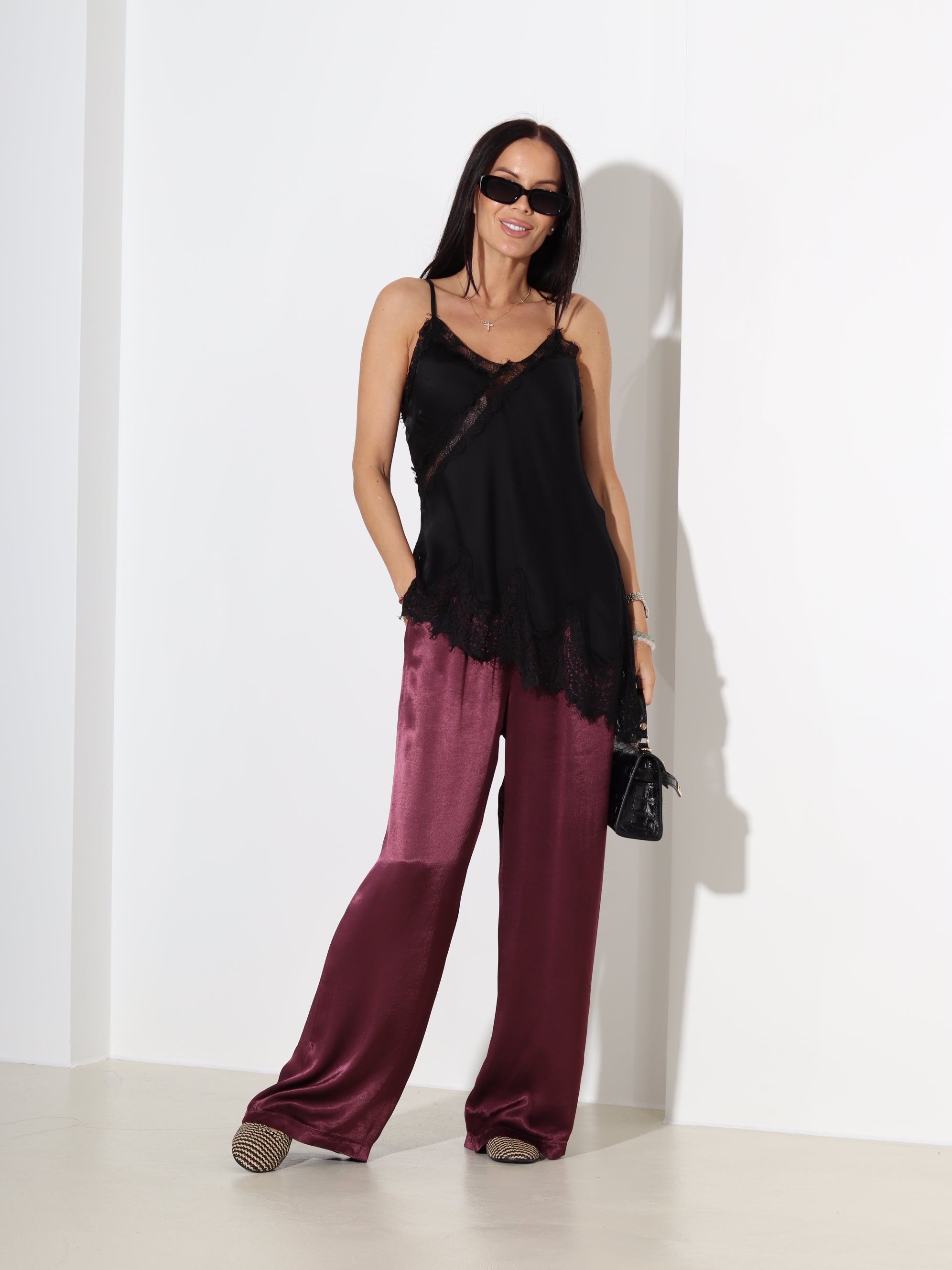 Violetas viskozes bikses- 18483