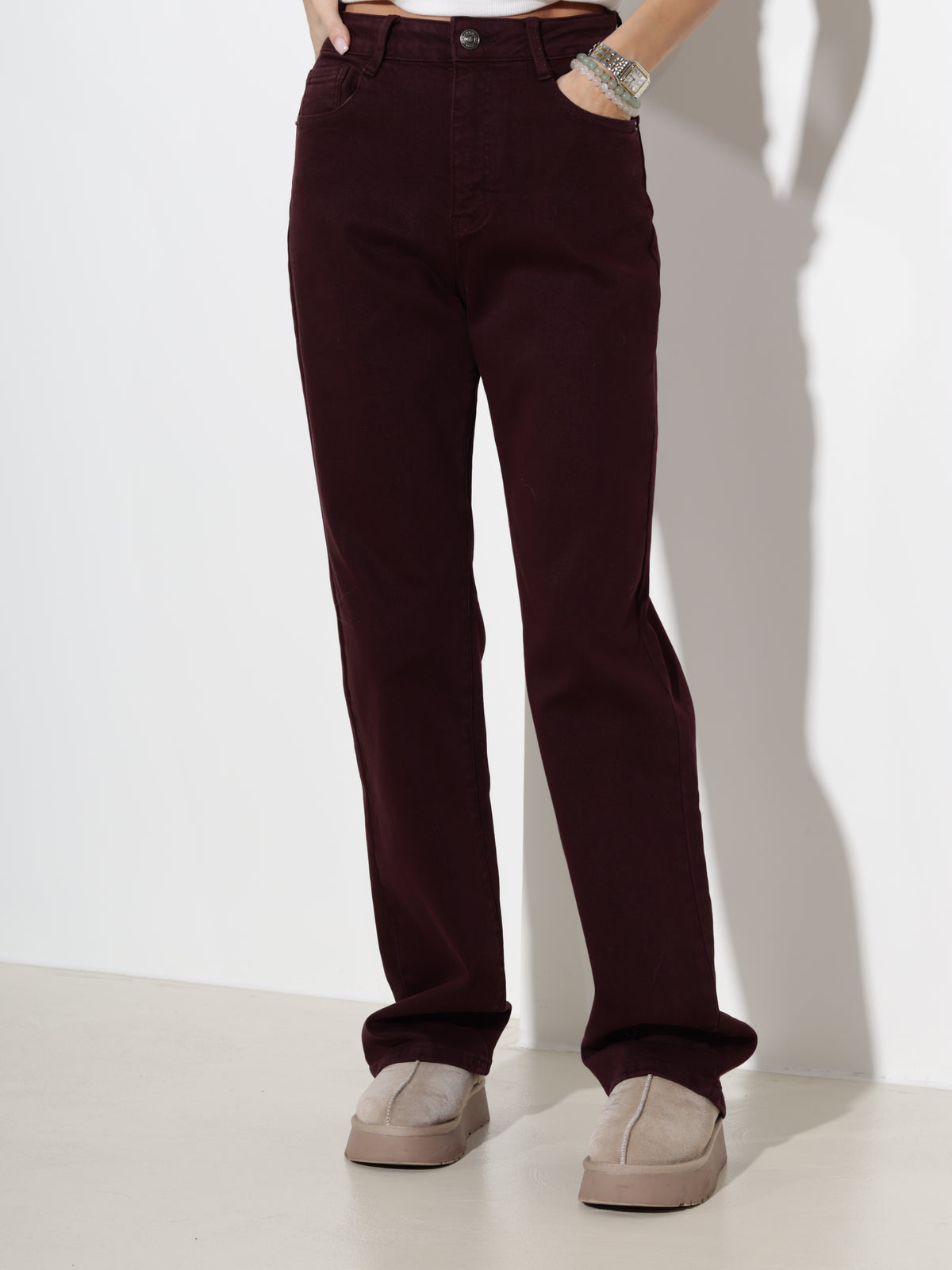 Bordo džinsu bikses "Straight fit"- 21139