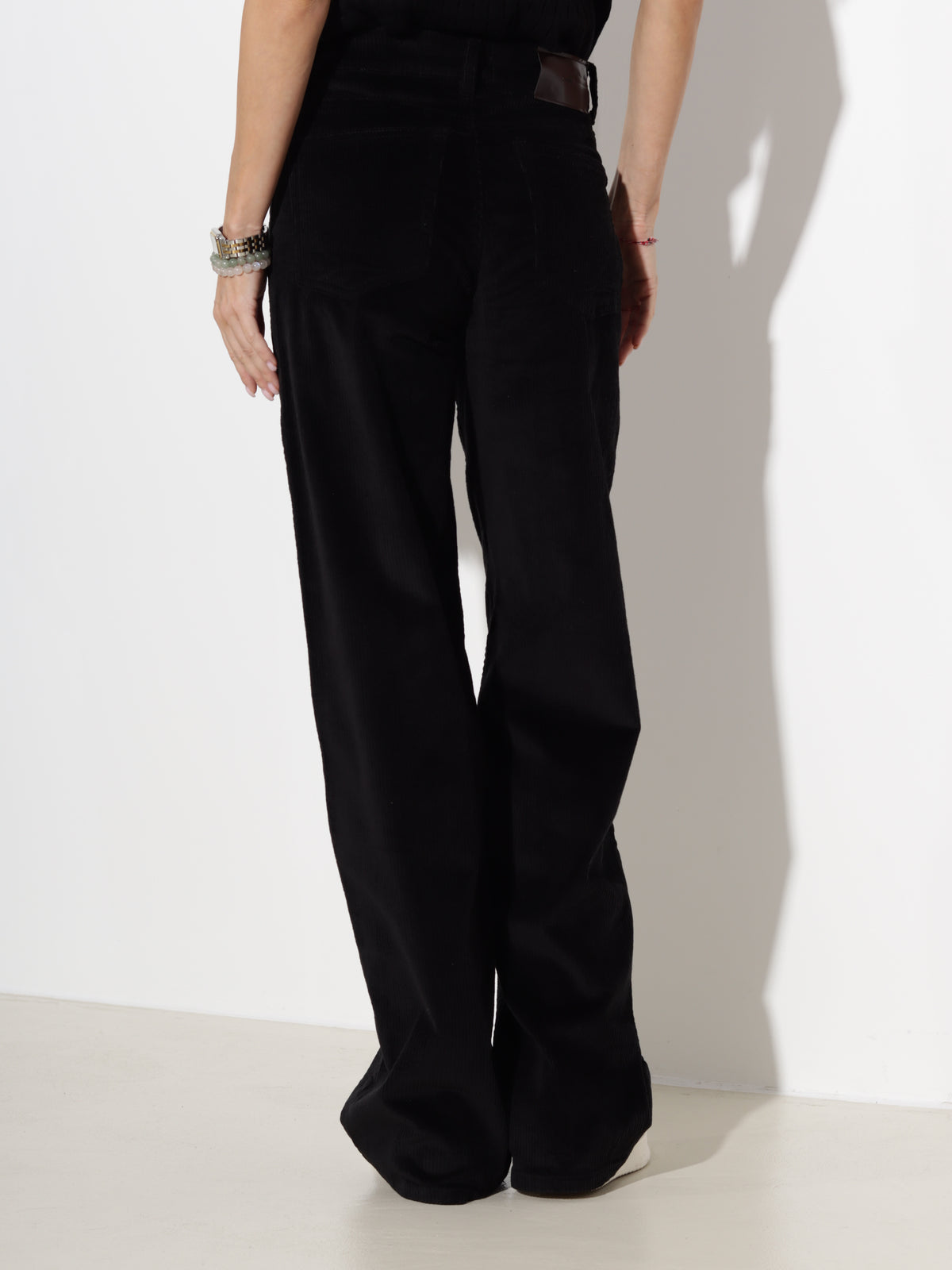 Melnas velveta bikses- 21138
