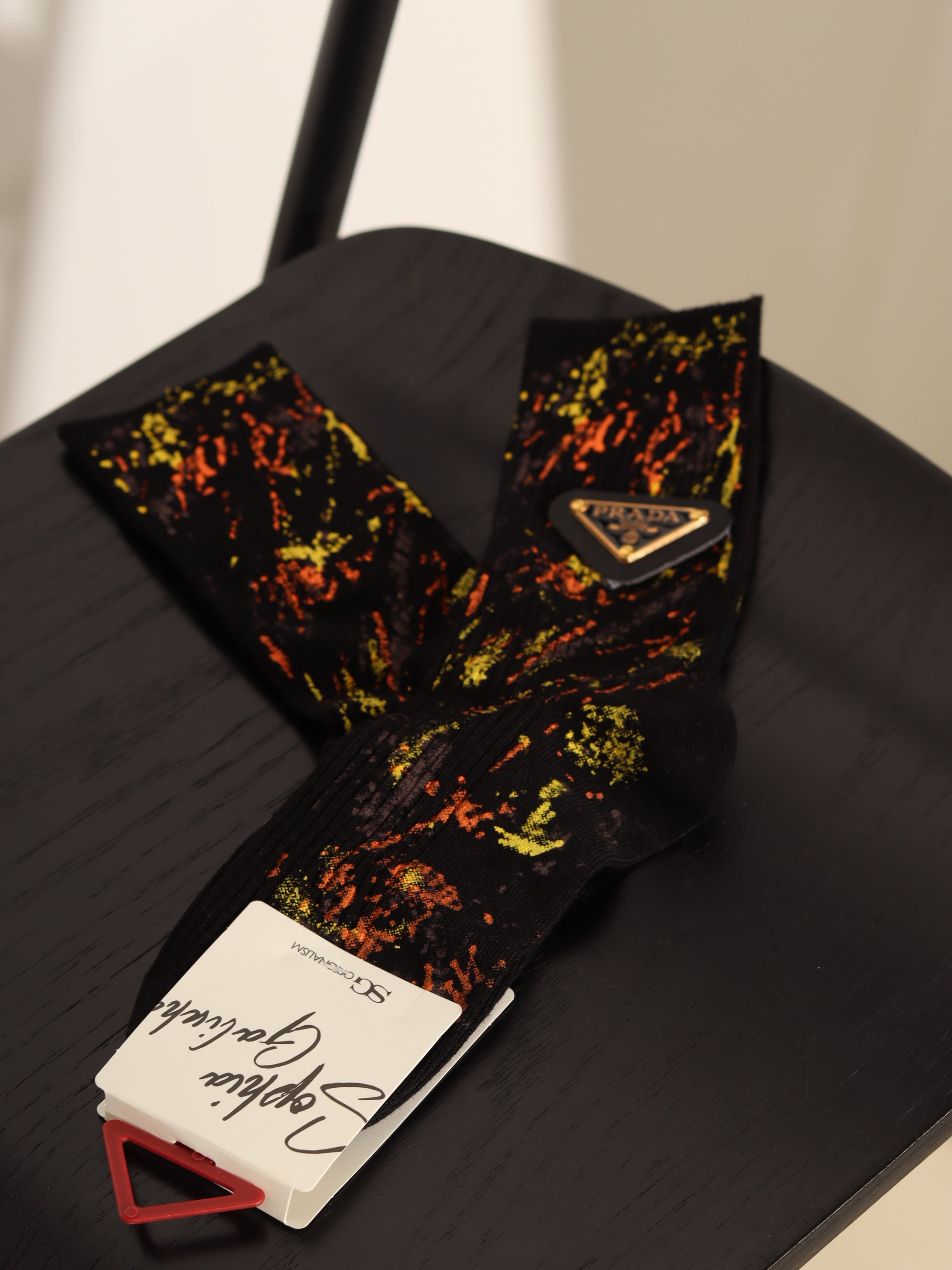 Melnas stilizētas zeķes – 18177