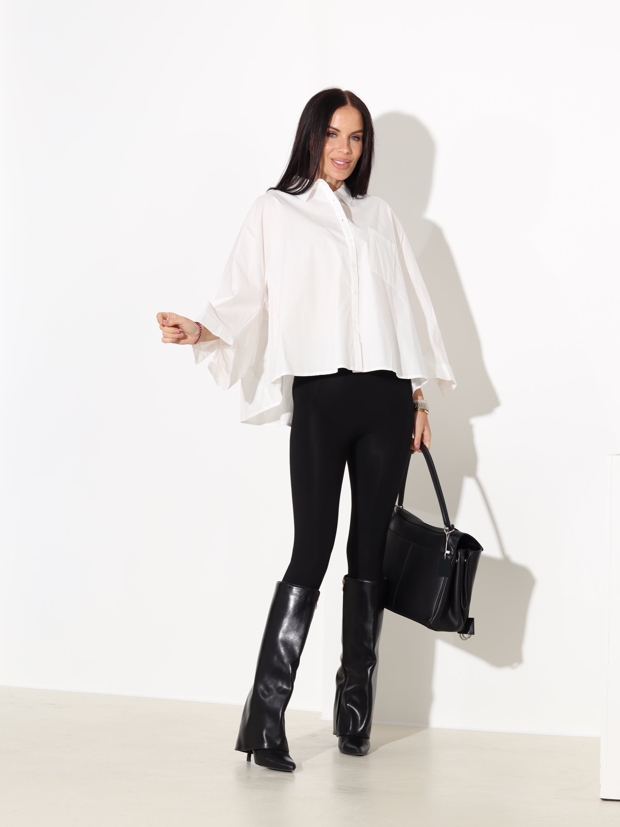 Balts saīsināta garuma krekls - 17991