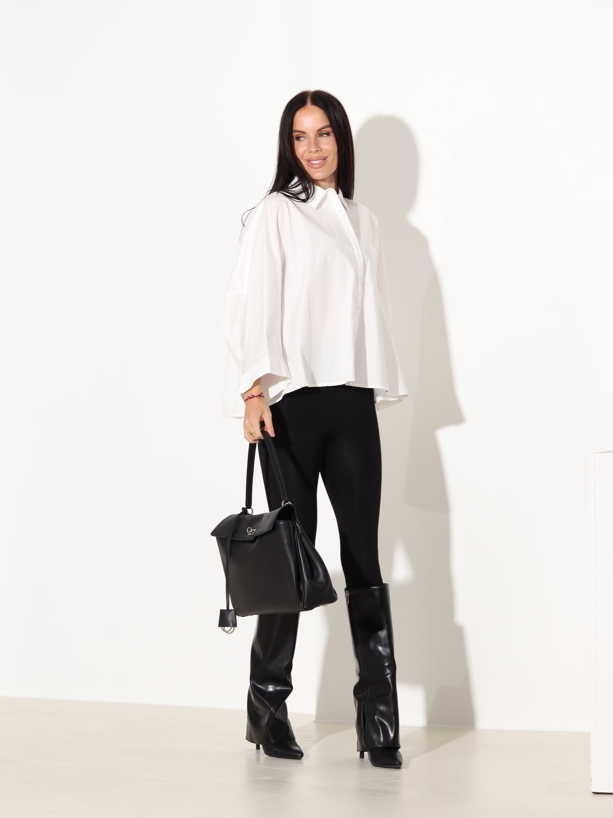 Balts saīsināta garuma krekls - 17991