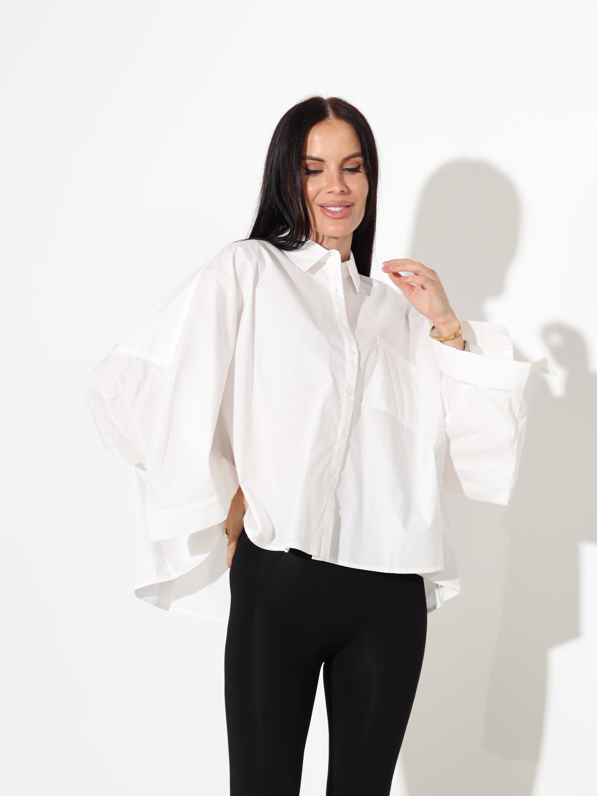 Balts saīsināta garuma krekls - 17991