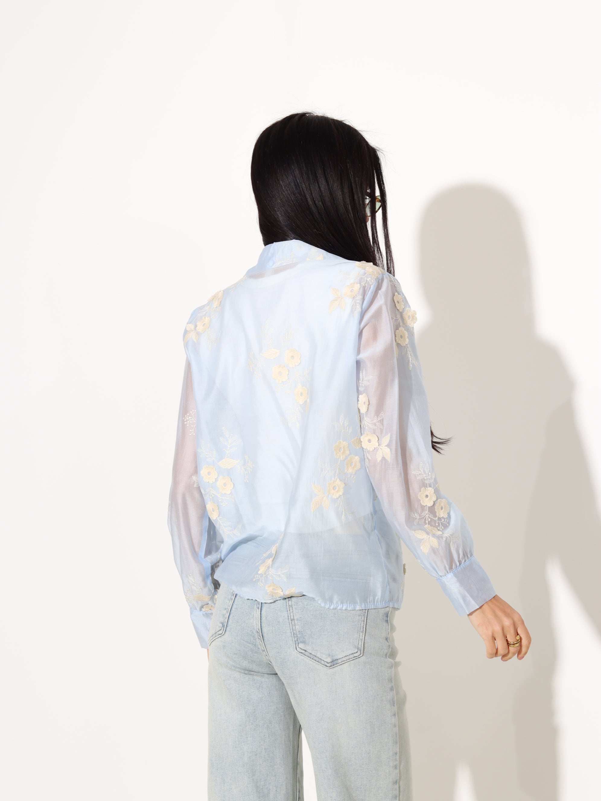 Zils krekls "Ābeļzieds" - 17993