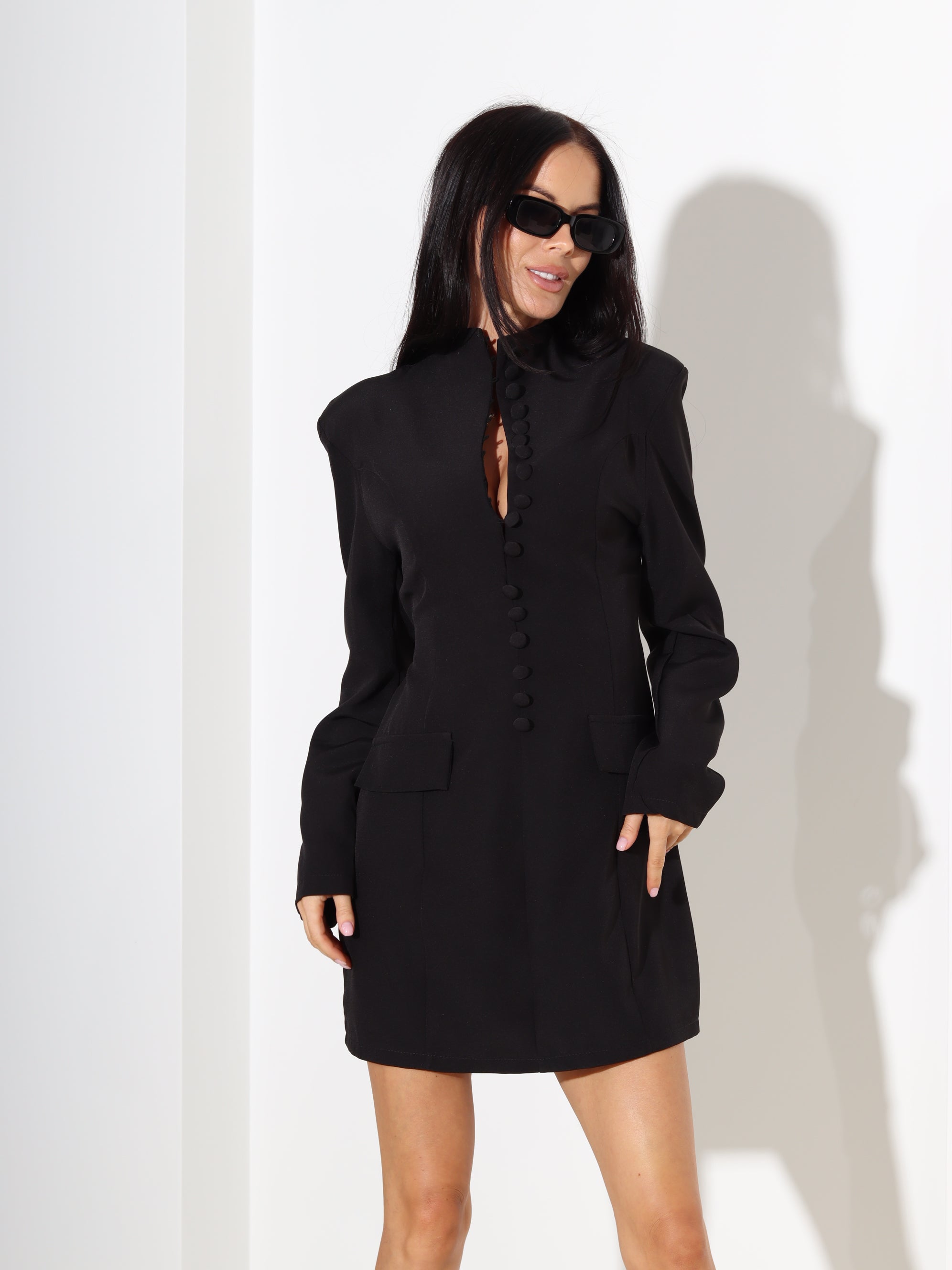 Melna, īsa kleita "Geiša" - 18254