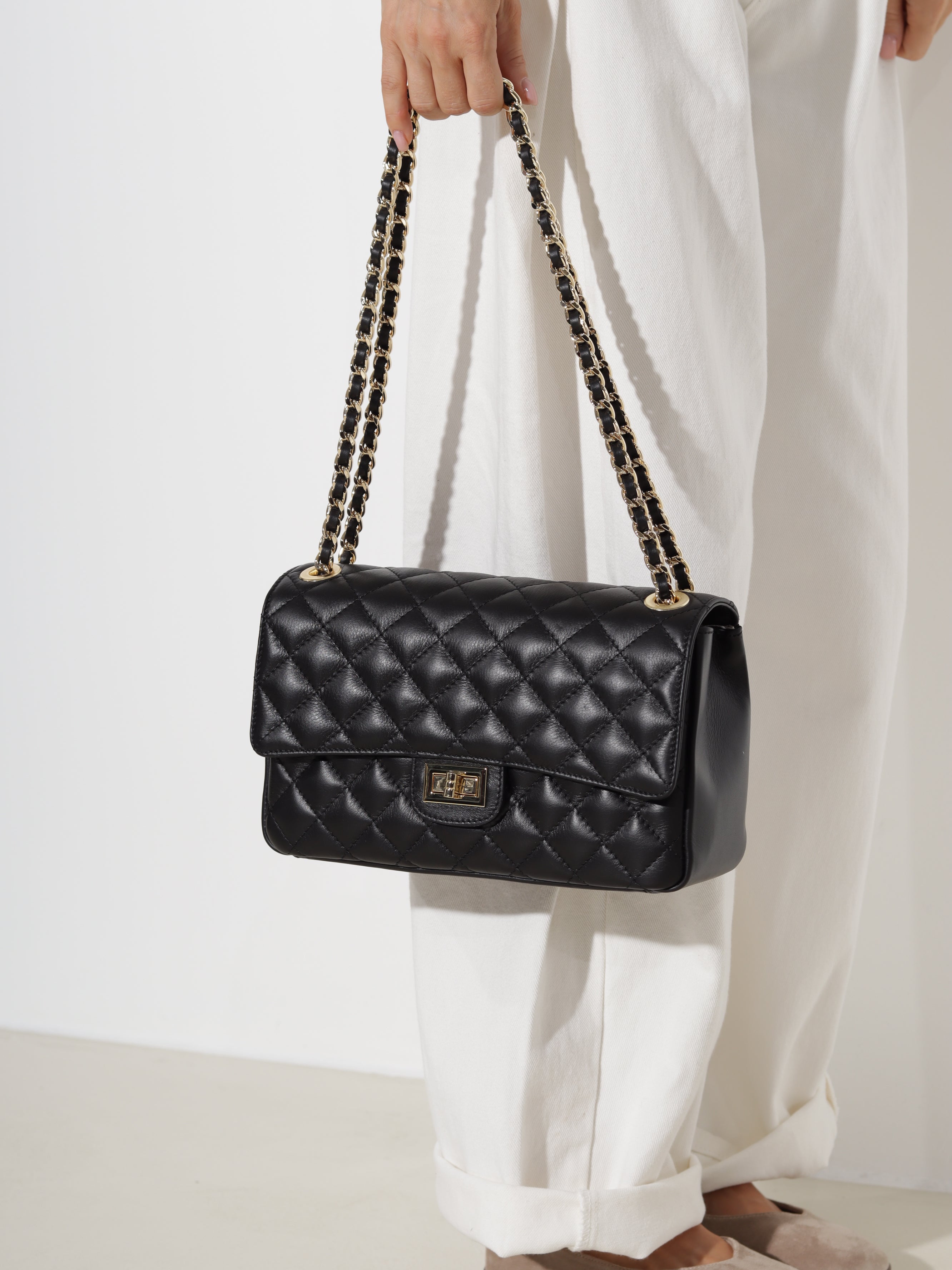 Melna midi soma 'Double handle' - 20495