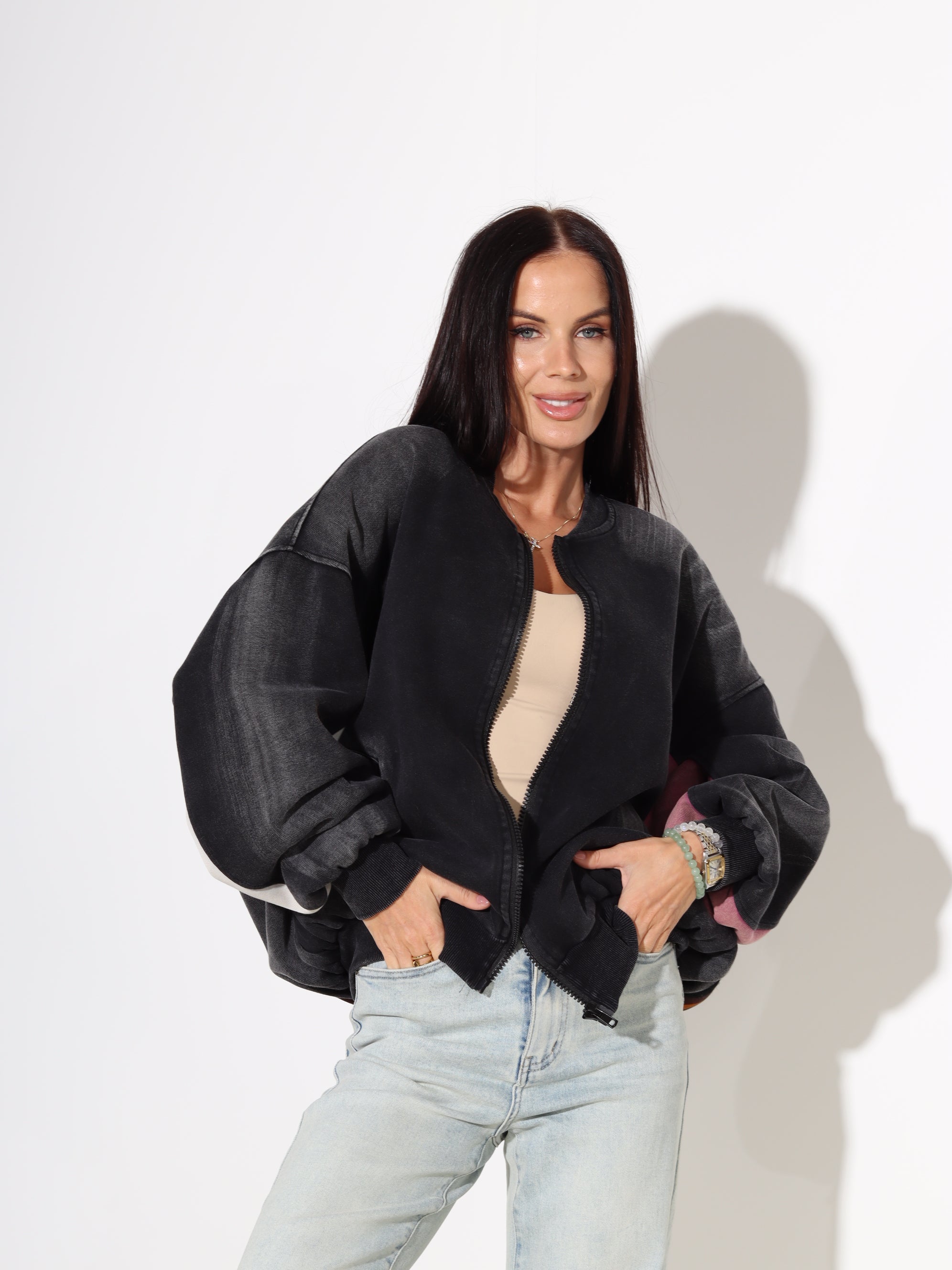 Pelēka batikojuma jaka 'ADETER' - 18013