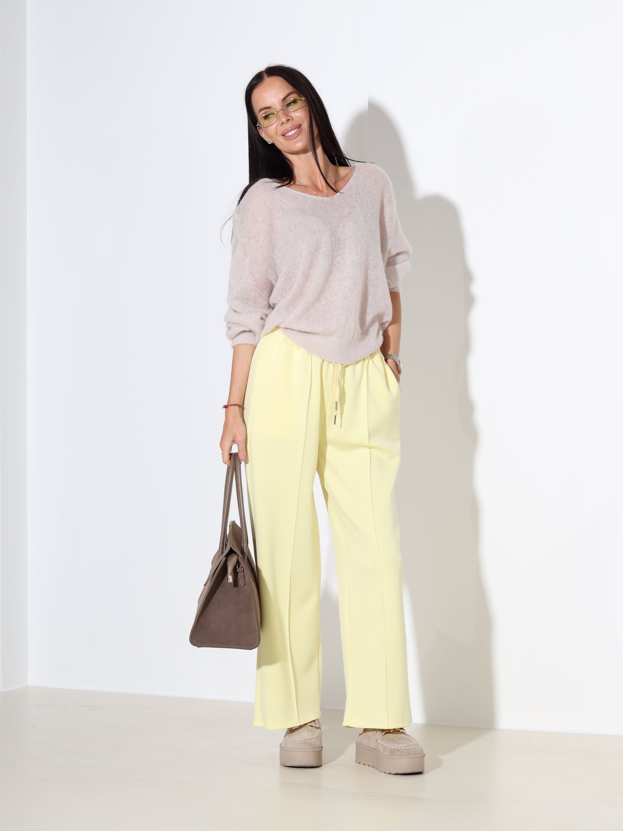 Dzeltenas sportiska stila püksid - 18021