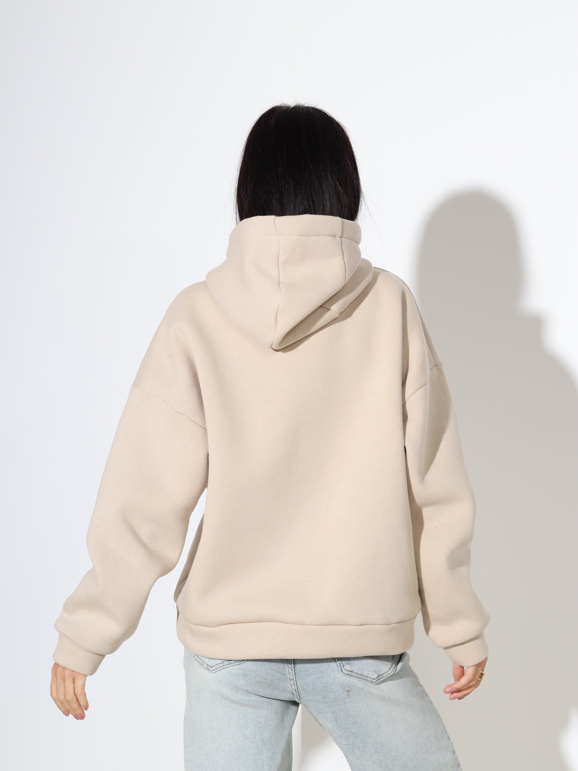 Bēšs džemperis/hūdijs "Aprēs" – 18034