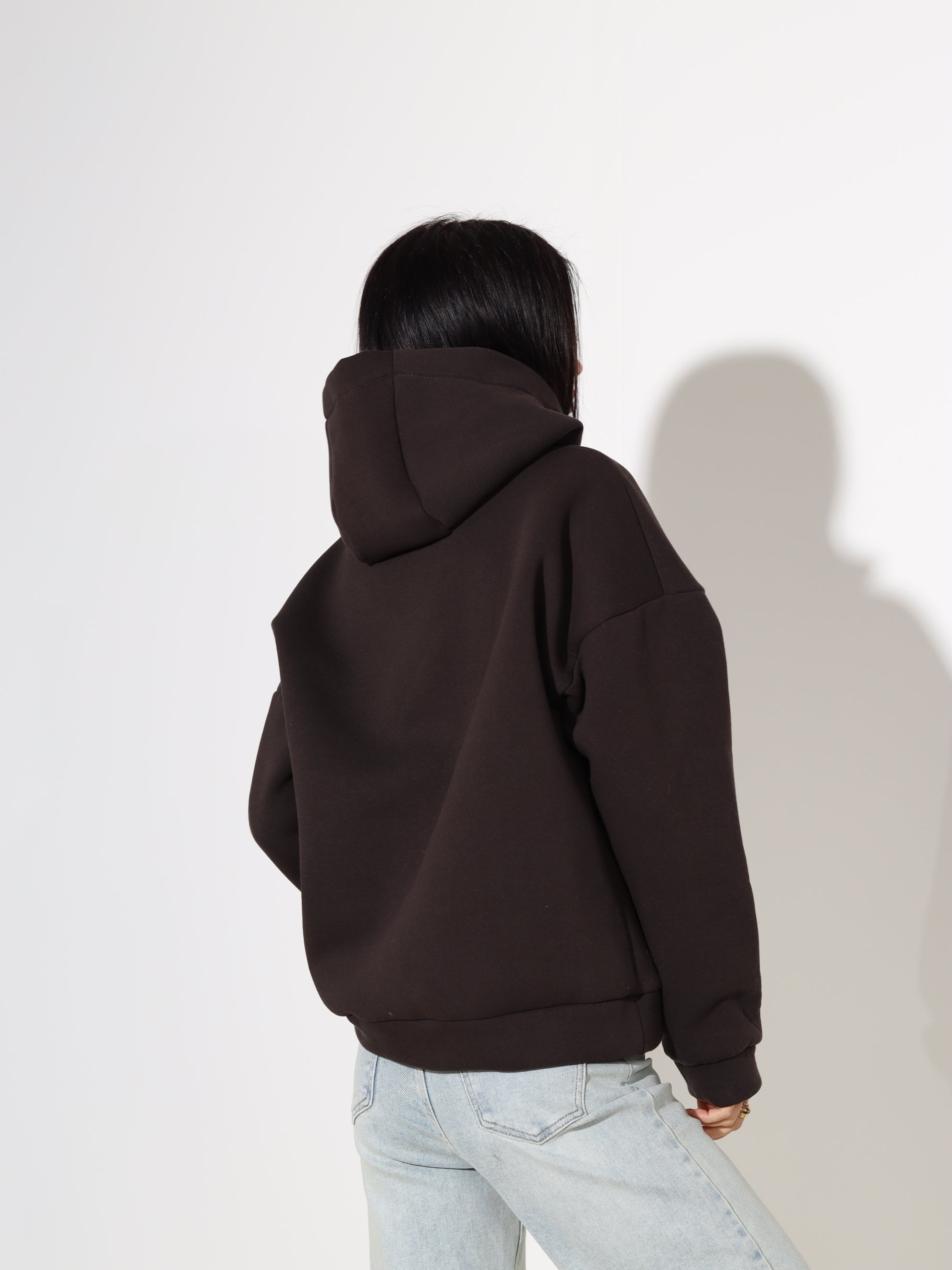 Brūns džemperis/hūdijs "Aprēs" - 18037