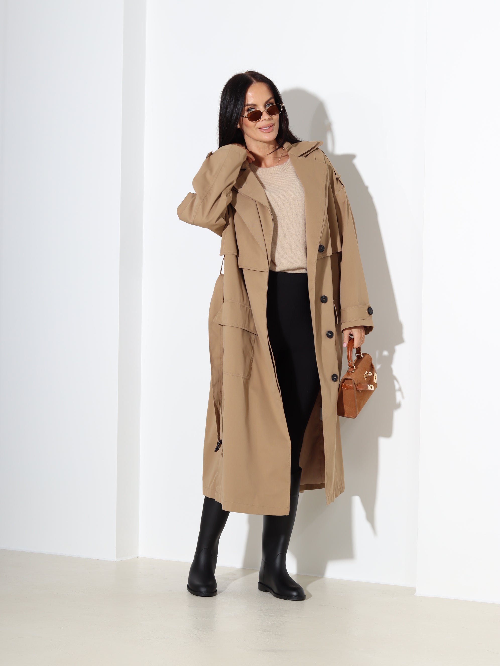 Brūna, pagarināta virsjaka/trencis - 18294