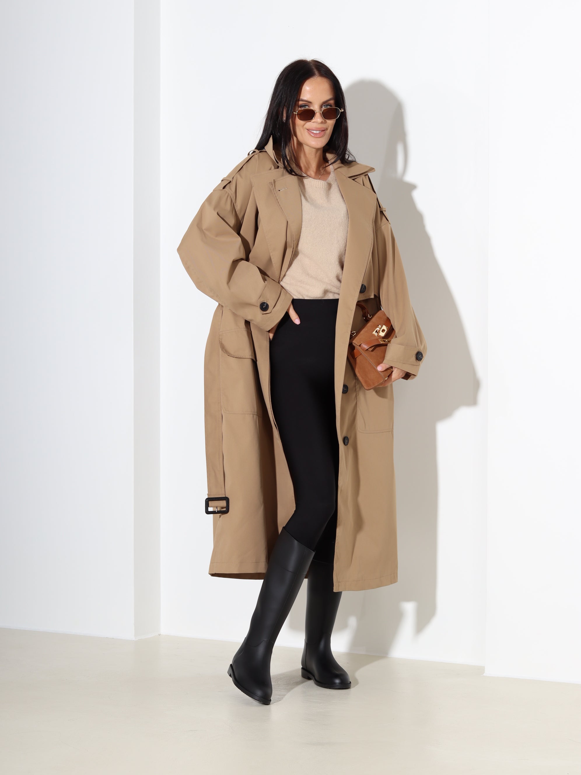 Brūna, pagarināta virsjaka/trencis - 18294