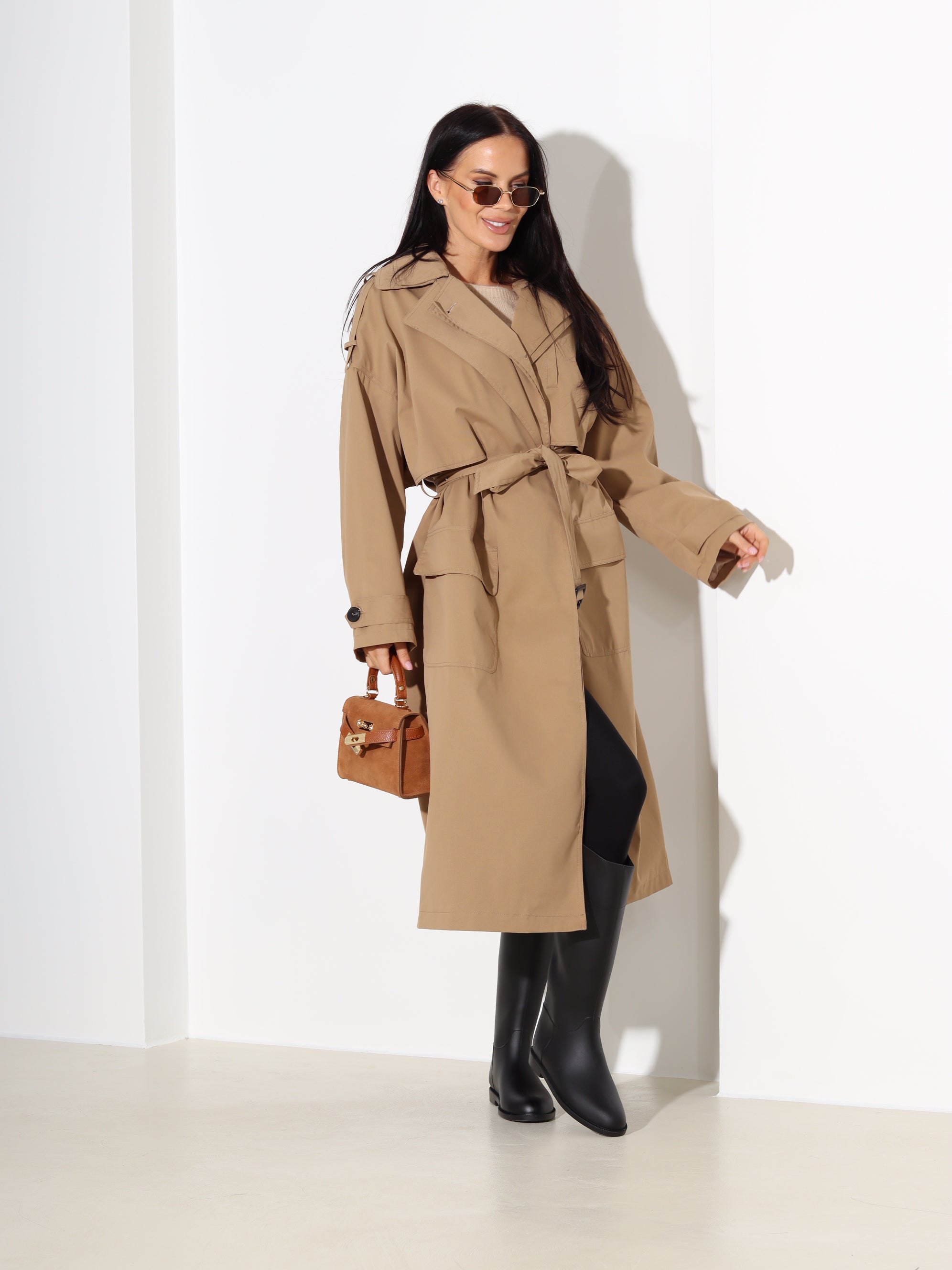 Brūna, pagarināta virsjaka/trencis - 18294