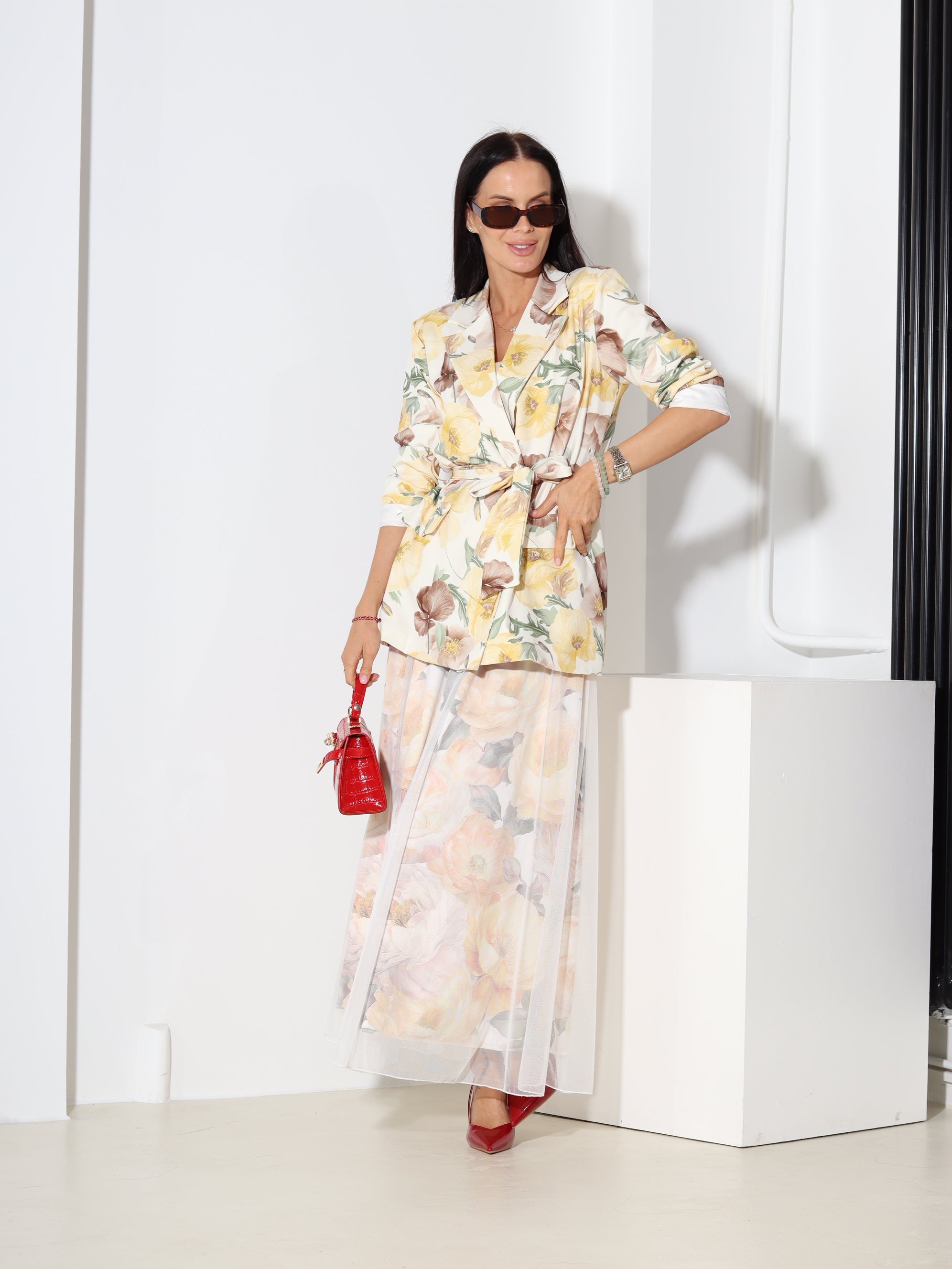 Dzeltena auduma žakete 'Zieds' - 18563