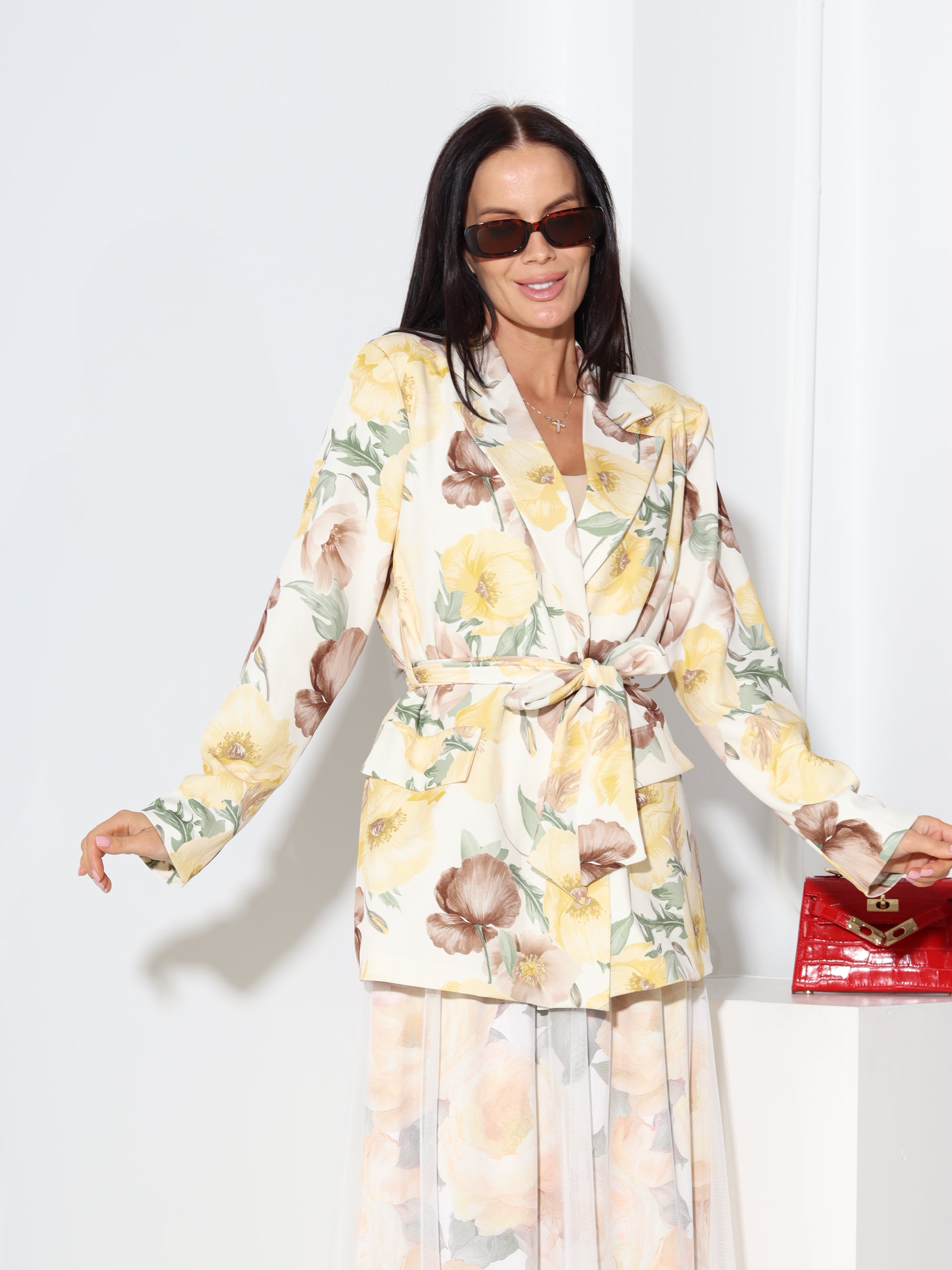 Dzeltena auduma žakete 'Zieds' - 18563