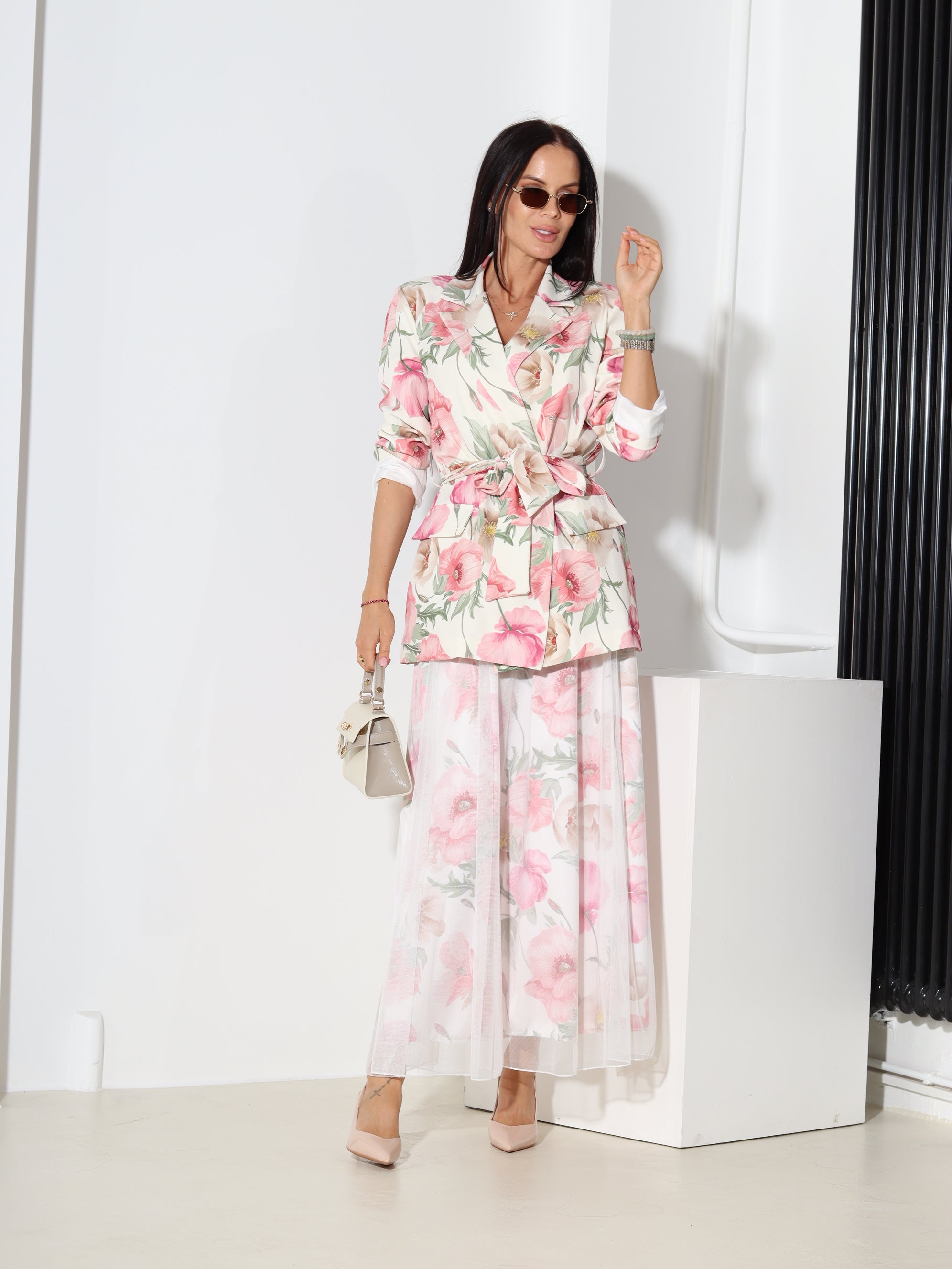 Rozā auduma žakete 'Zieds' - 18562