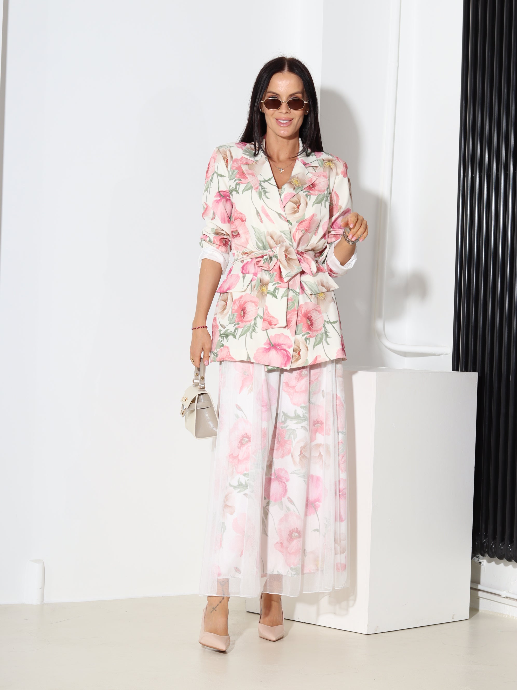 Rozā auduma žakete 'Zieds' - 18562