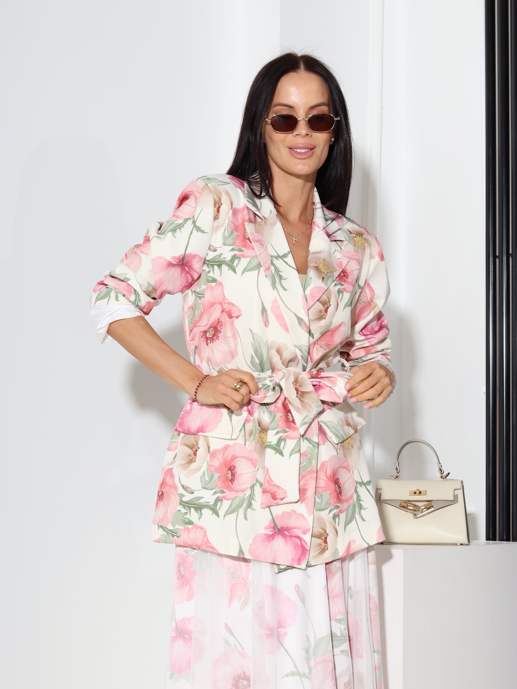 Rozā auduma žakete 'Zieds' - 18562