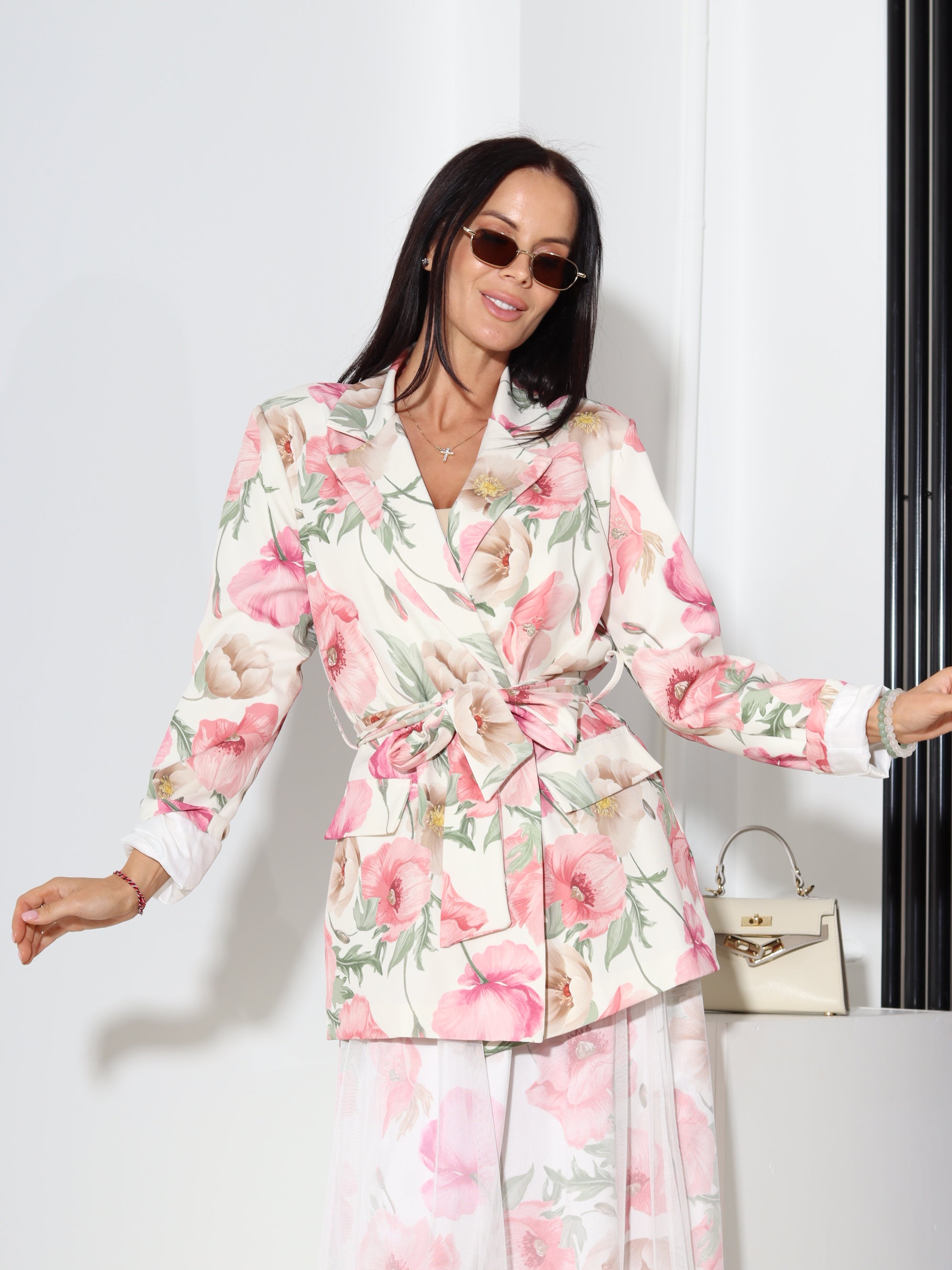 Rozā auduma žakete 'Zieds' - 18562