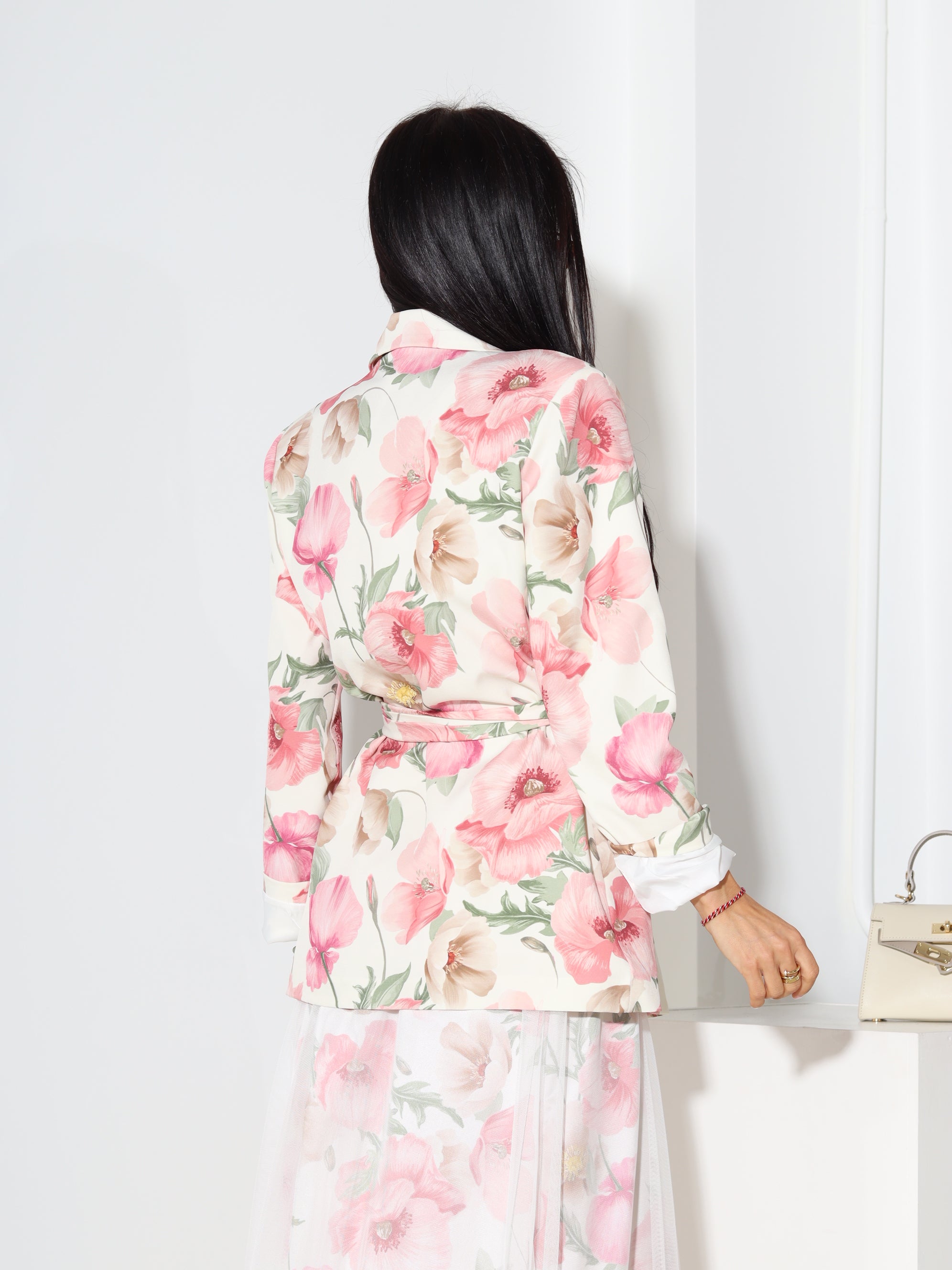 Rozā auduma žakete 'Zieds' - 18562