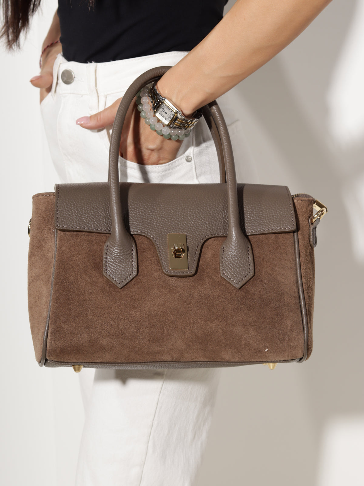 Taupes krāsas d/ā+d/zā soma "Quiet Luxury", midi - 20548