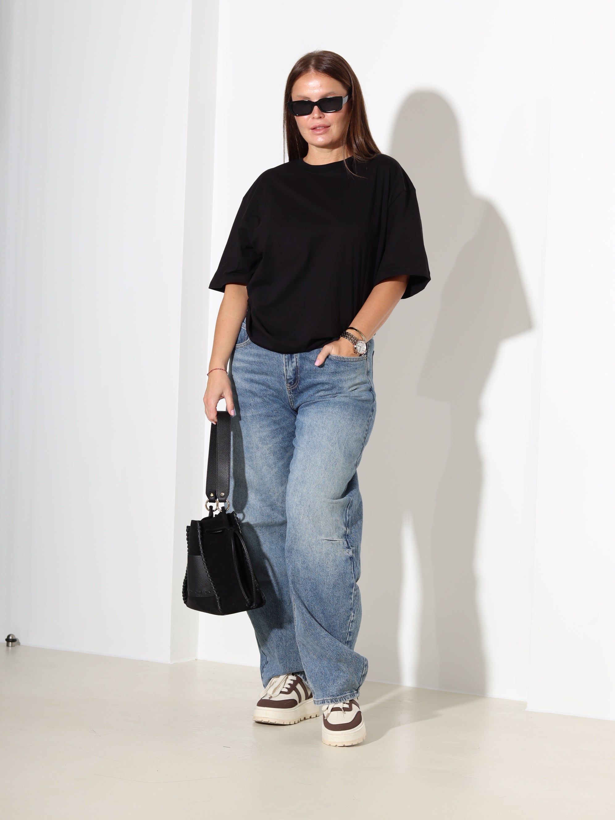 Melns tops ar īsām piedurknēm 'Chamur' - 18313