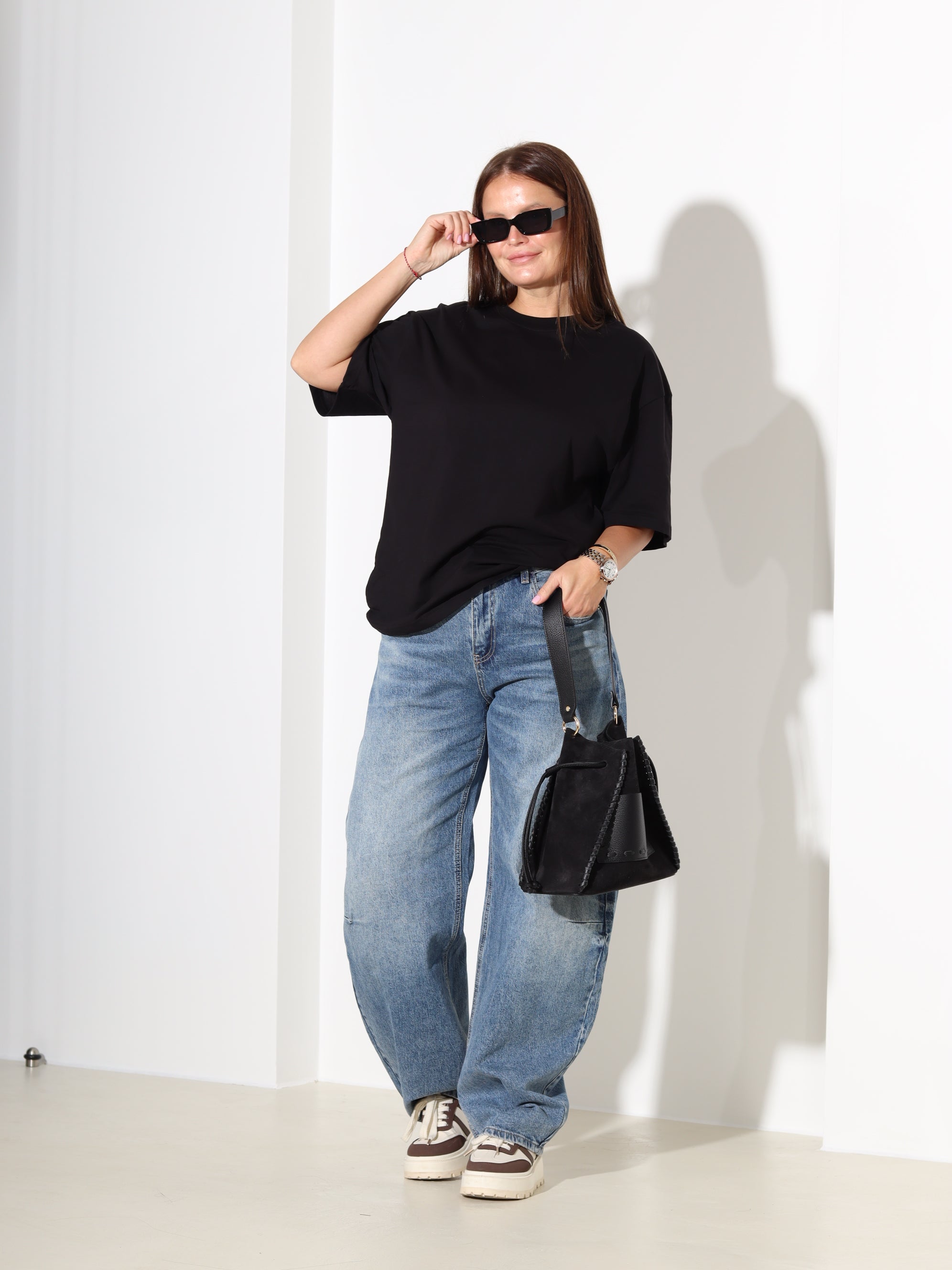 Melns tops ar īsām piedurknēm 'Chamur' - 18313