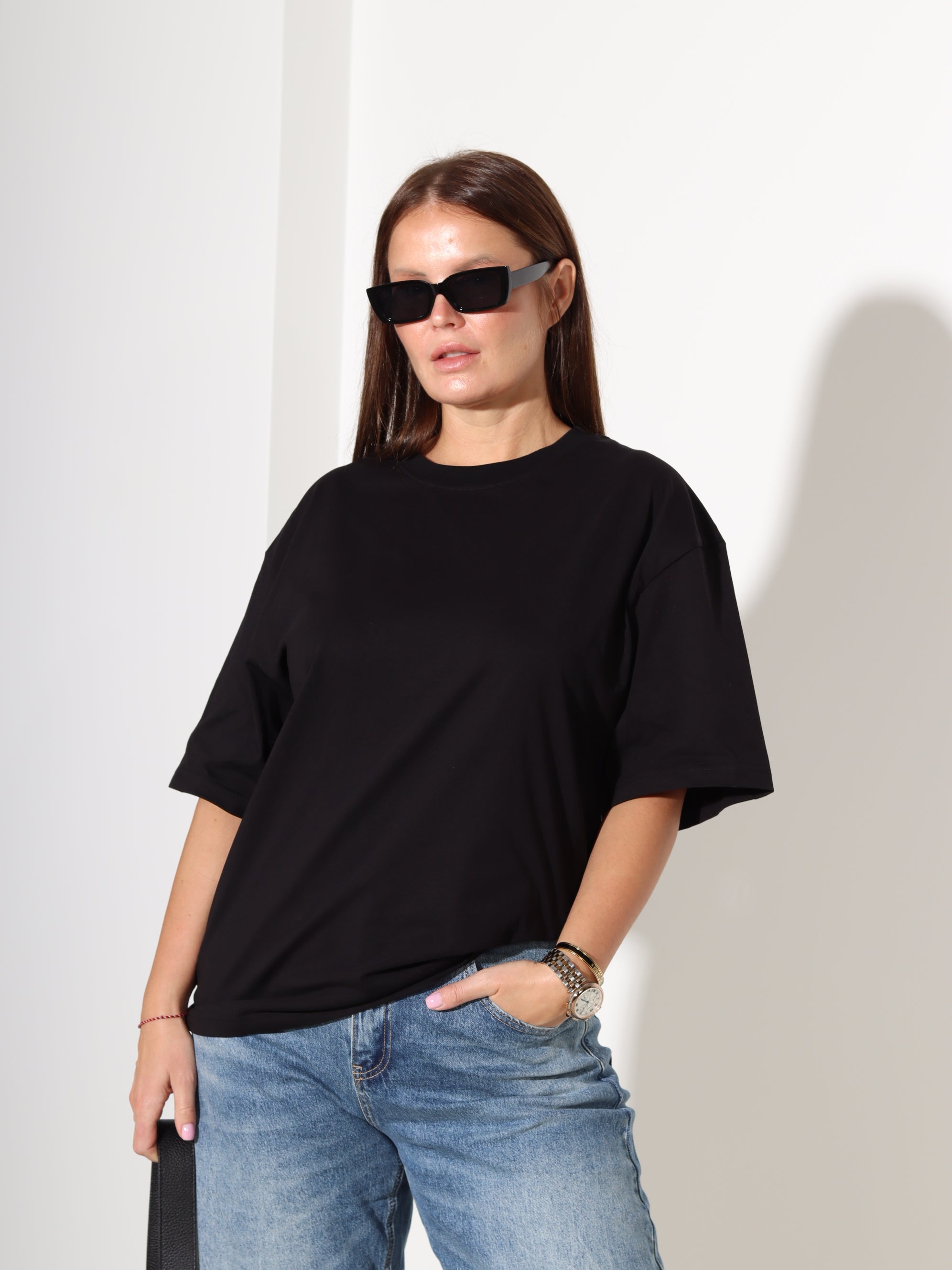 Melns tops ar īsām piedurknēm 'Chamur' - 18313