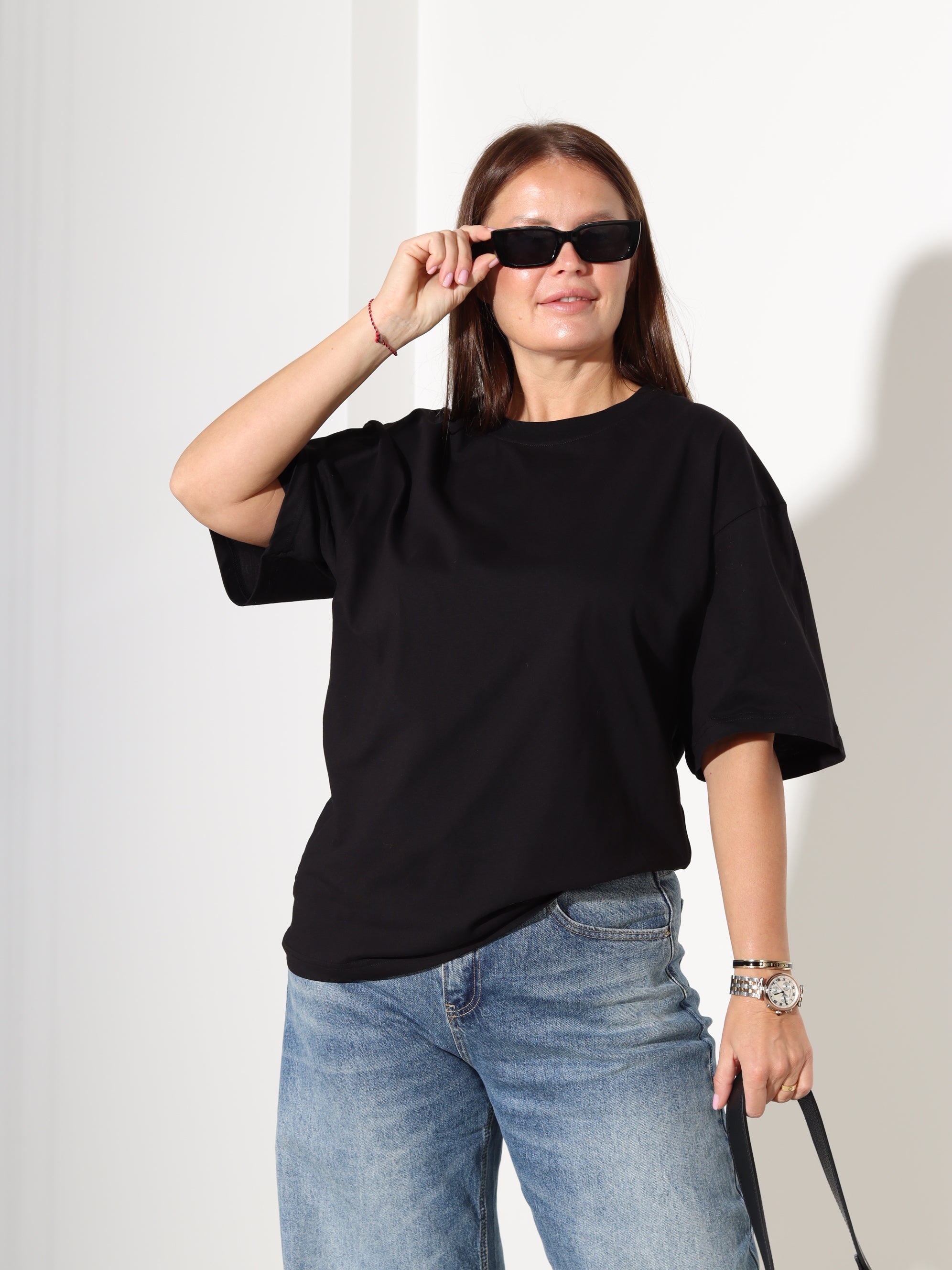 Melns tops ar īsām piedurknēm 'Chamur' - 18313