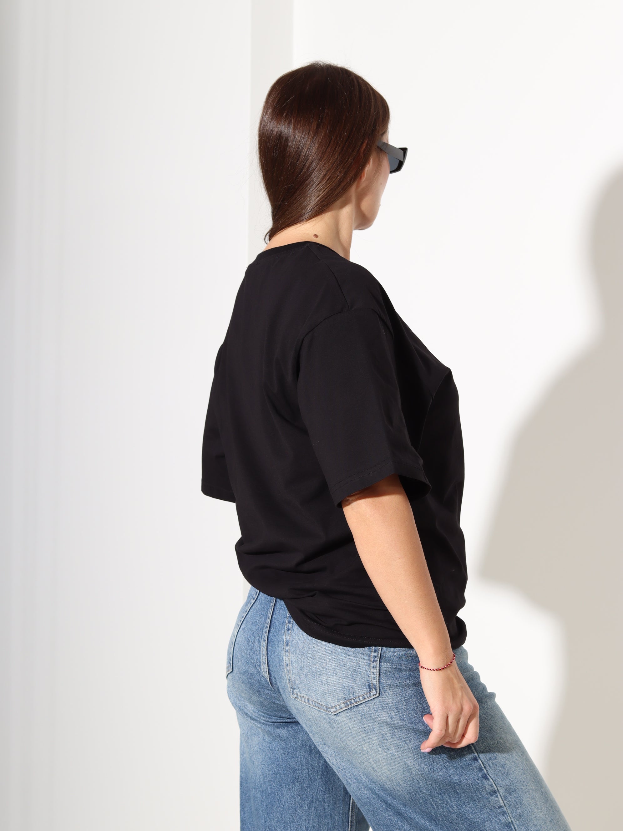 Melns tops ar īsām piedurknēm 'Chamur' - 18313