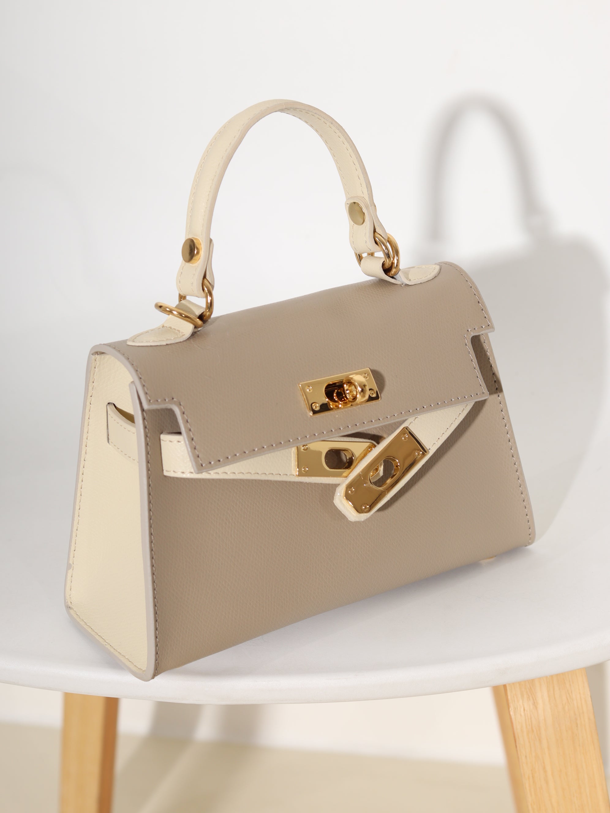 Taupe+bēša d/ā soma "Mini klasika" - 18930