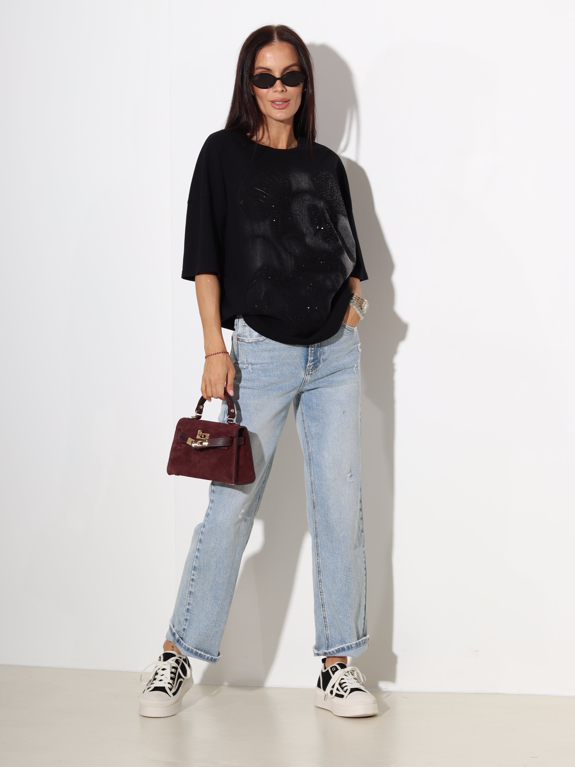 Melns t-krekls 'Smoky' Mickey - 20246