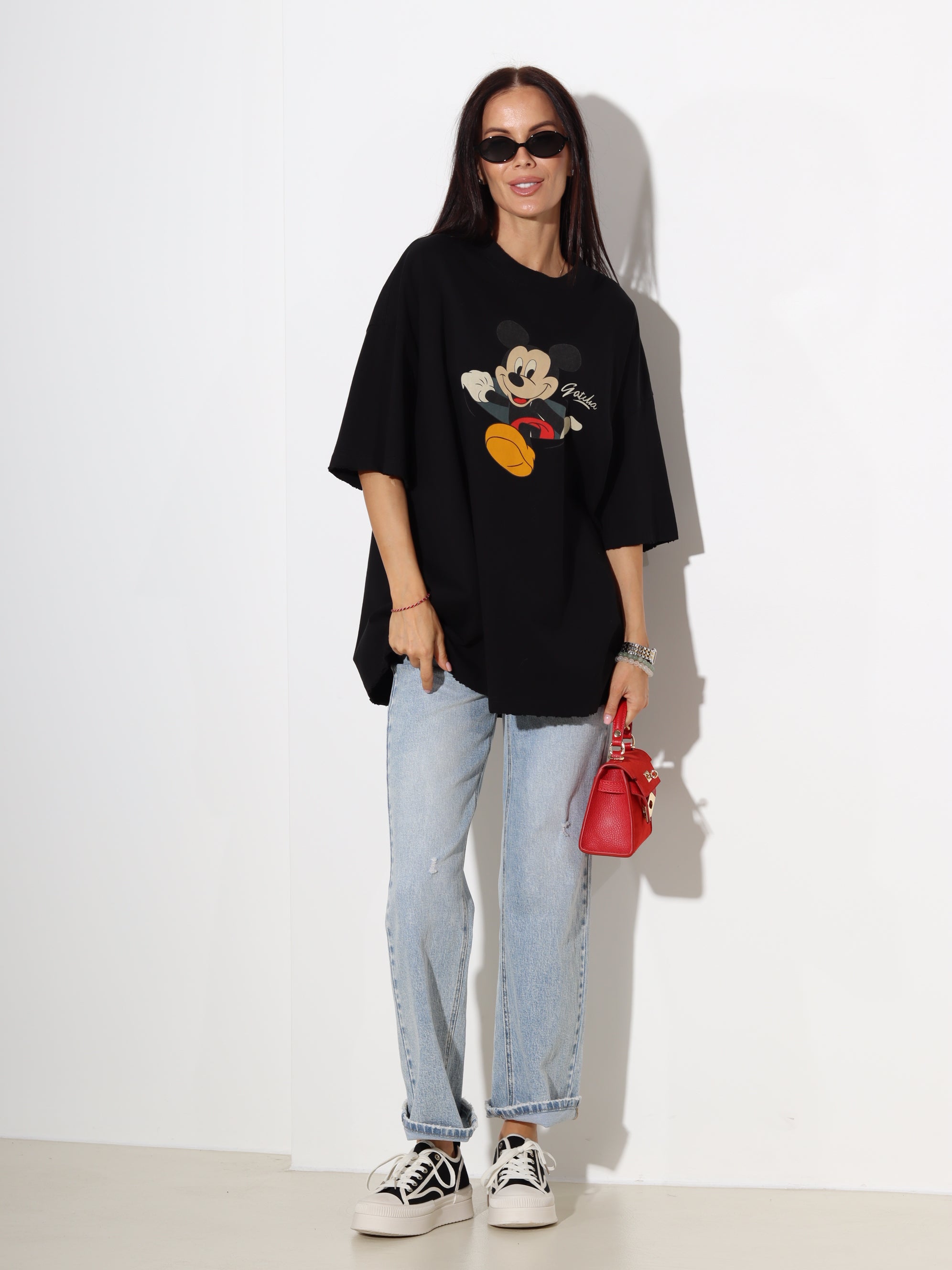 Melns t-krekls Mickey ,Gatcha' - 20244