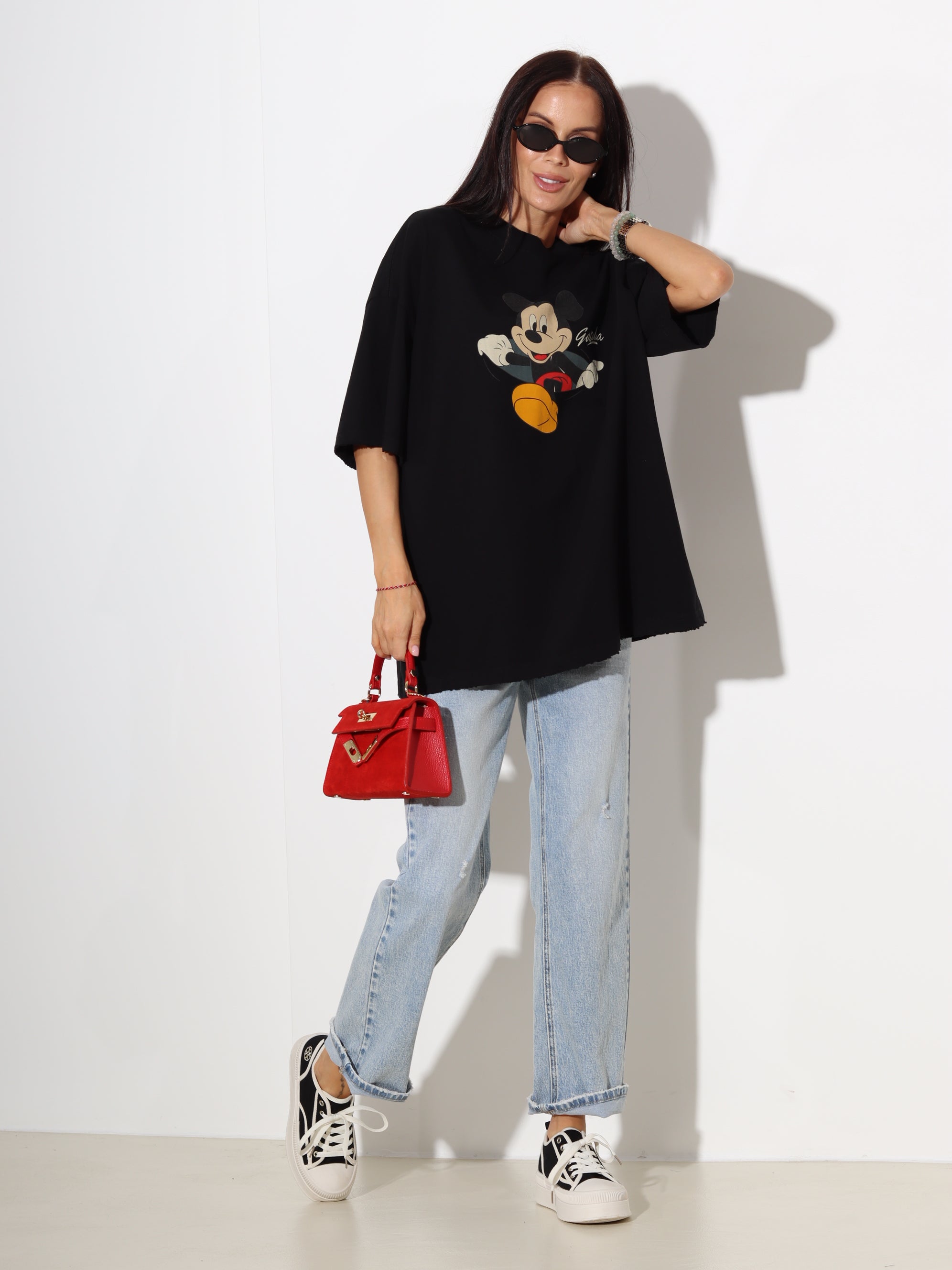 Melns t-krekls Mickey ,Gatcha' - 20244