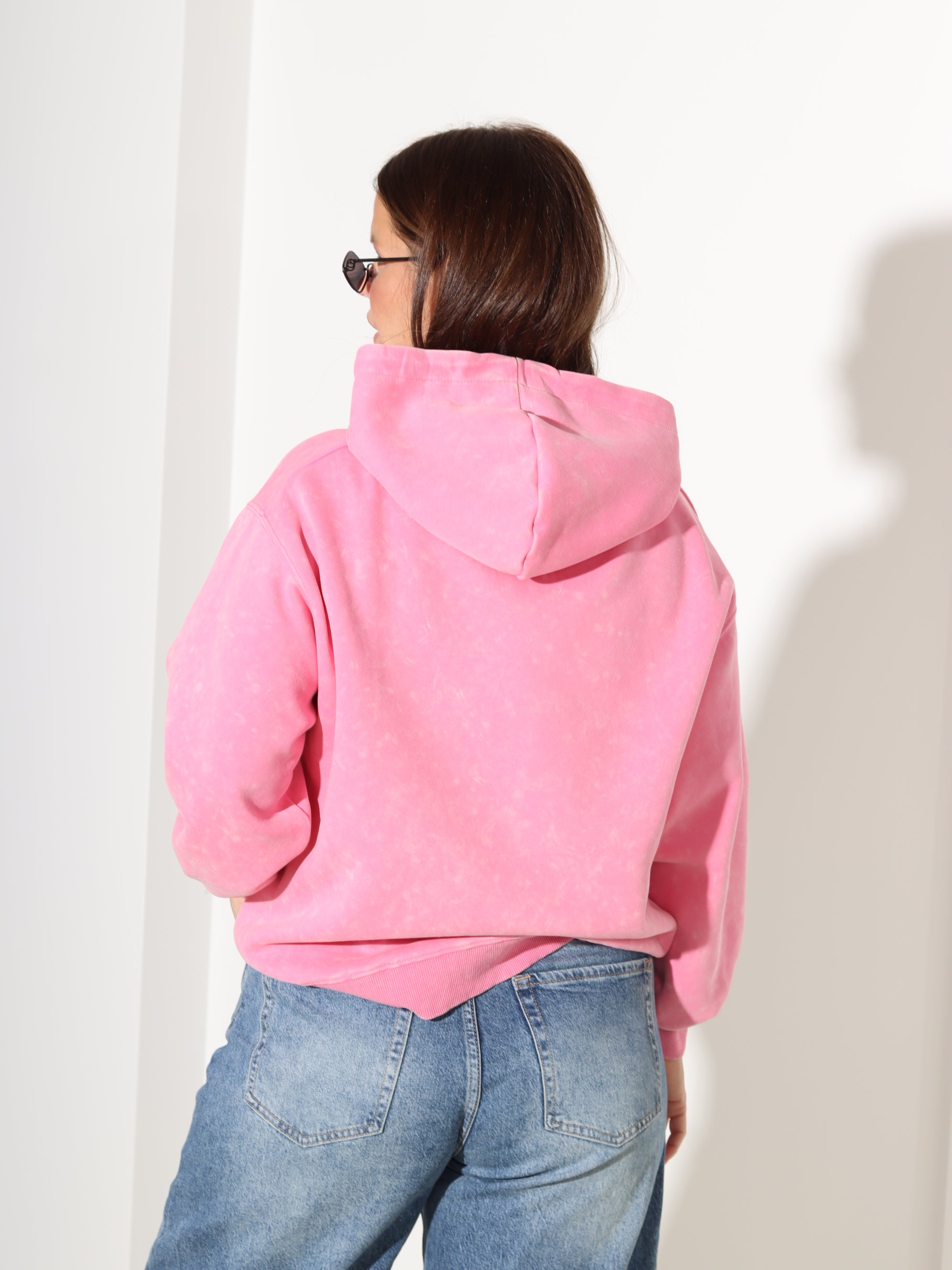 Rozā batikots džemperis/hūdijs - 18349