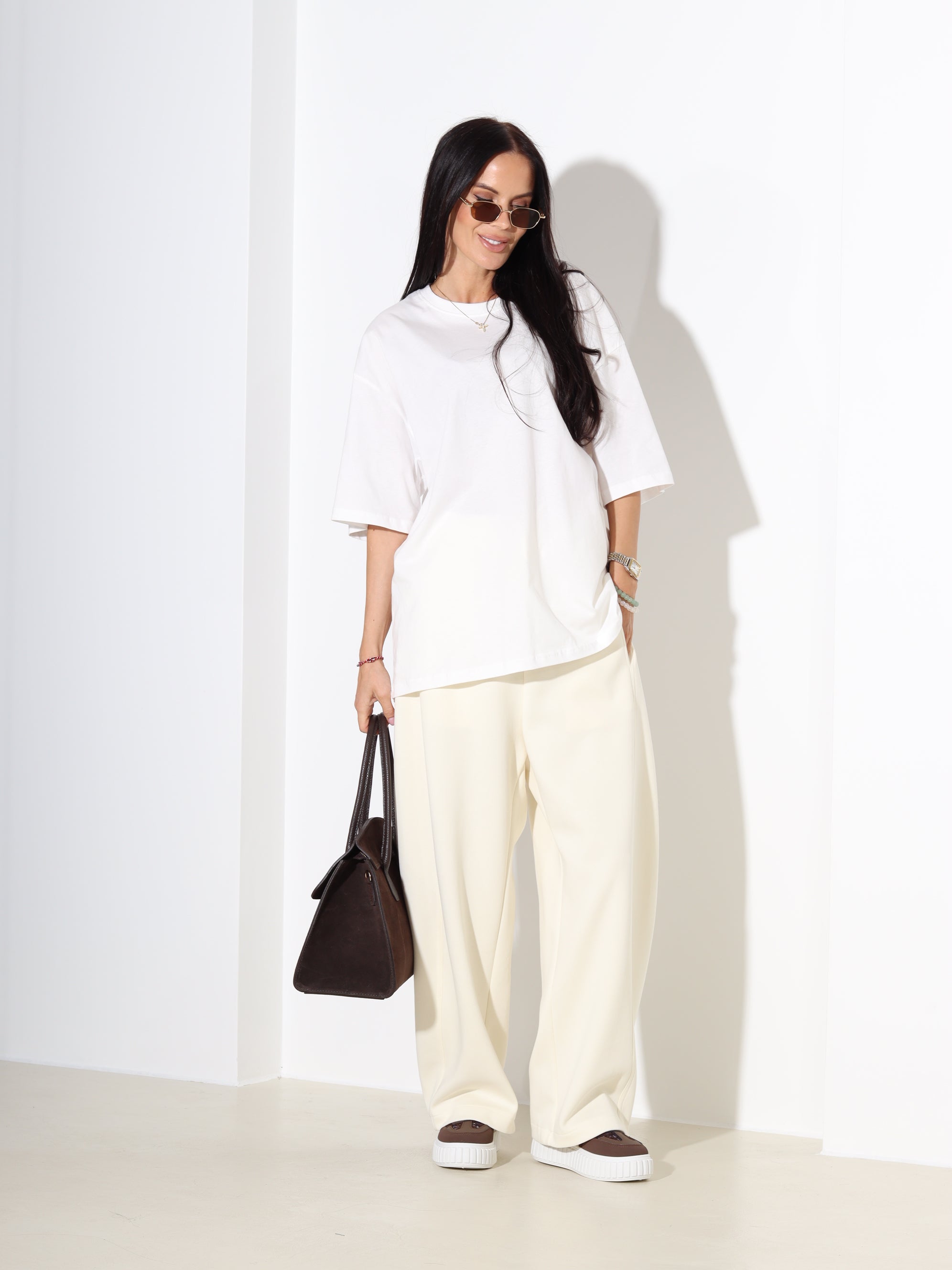 Balts tops ar īsām piedurknēm 'Chamur' - 18312