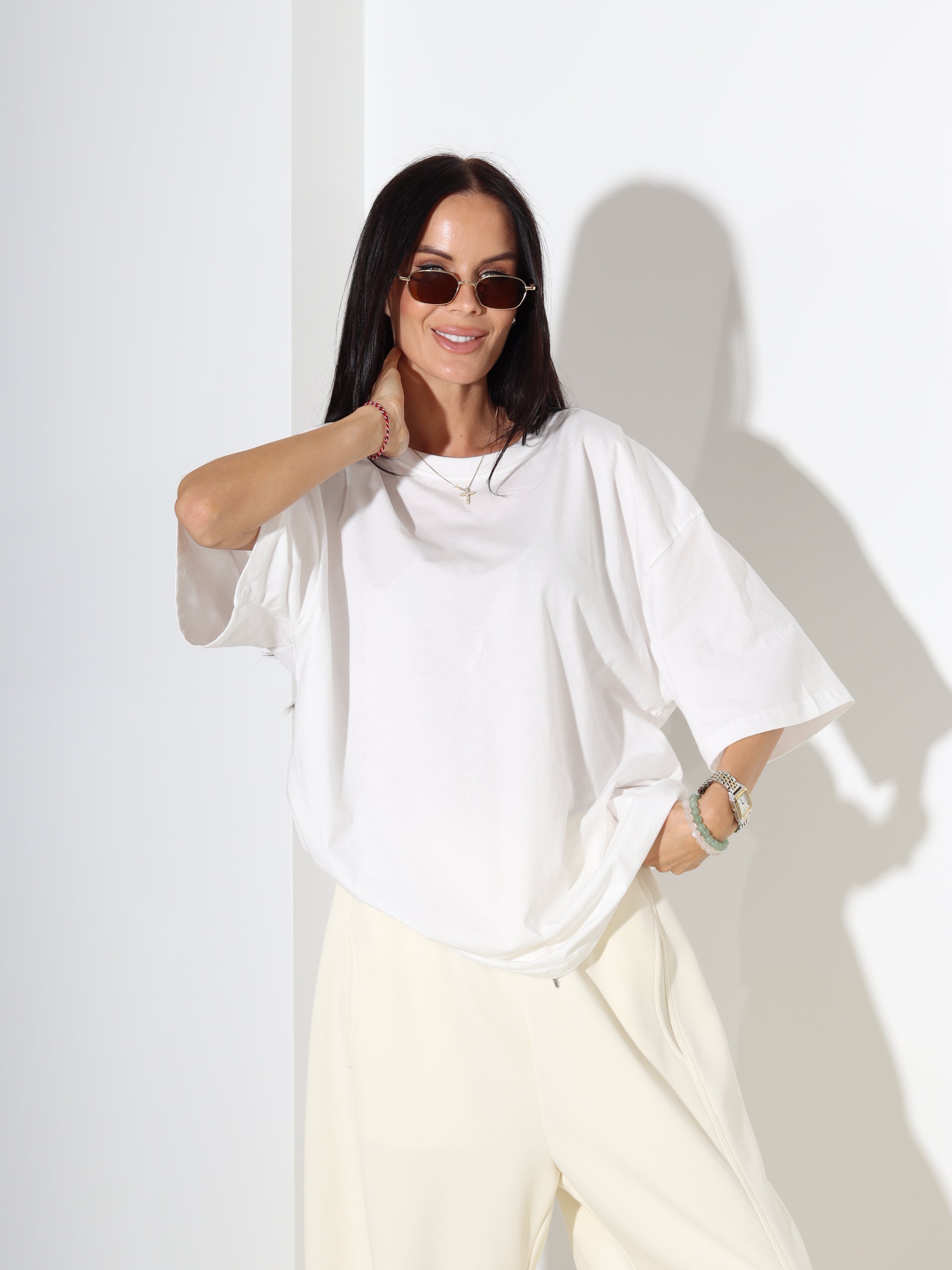 Balts tops ar īsām piedurknēm 'Chamur' - 18312