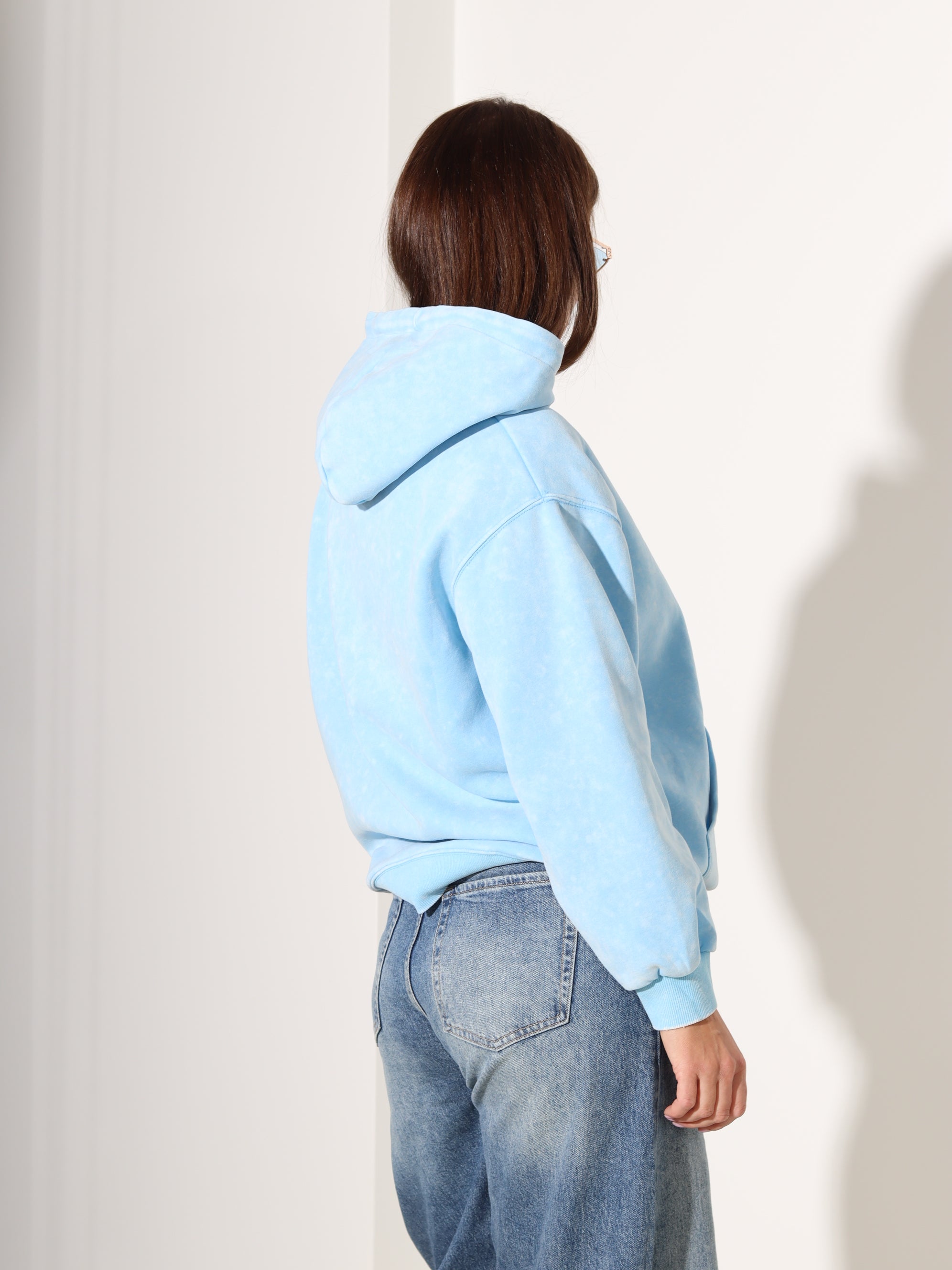 Zils batikots džemperis/hūdijs - 18348