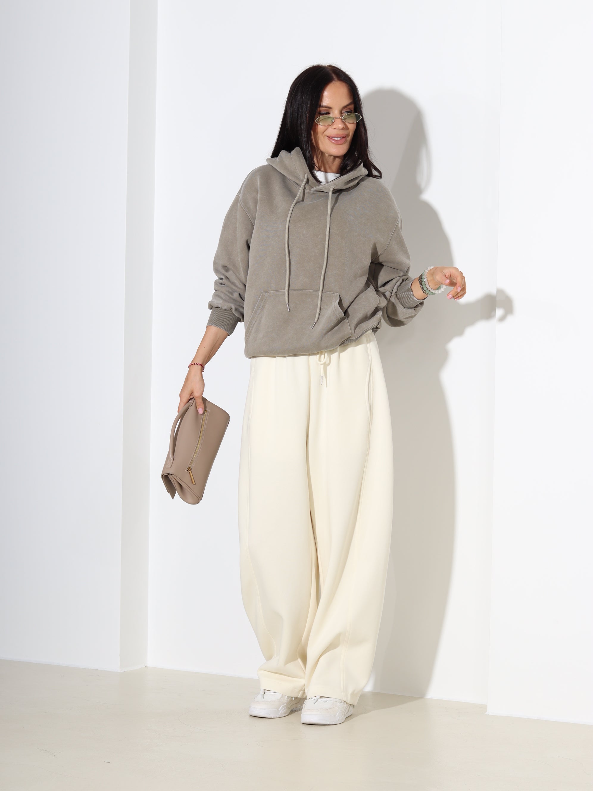 Zaļš batikots džemperis/hūdijs - 18351