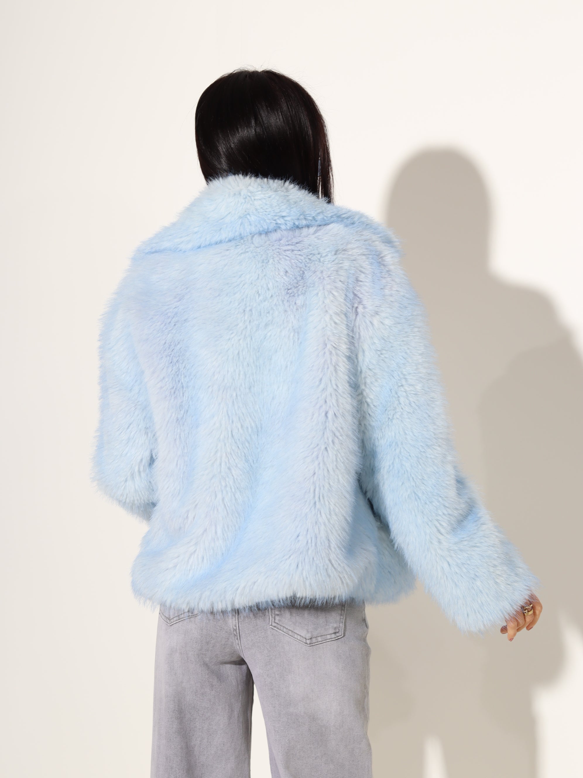 Debess zilā tonī īss kažoks - 18082