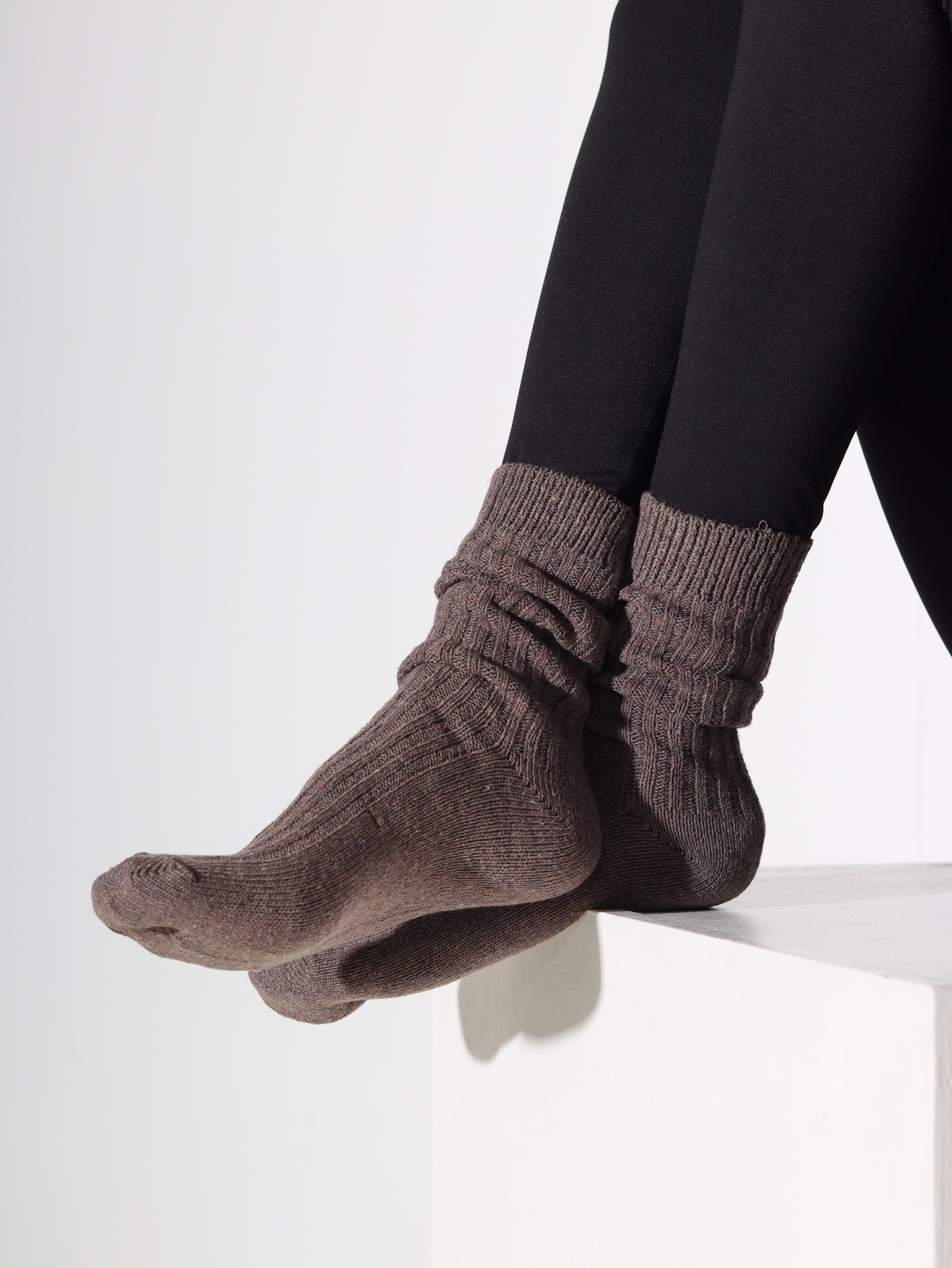 Alpakas pusgarās zeķes 3in1 (t.brūnas+g.pelēkas+melnas) - 16880