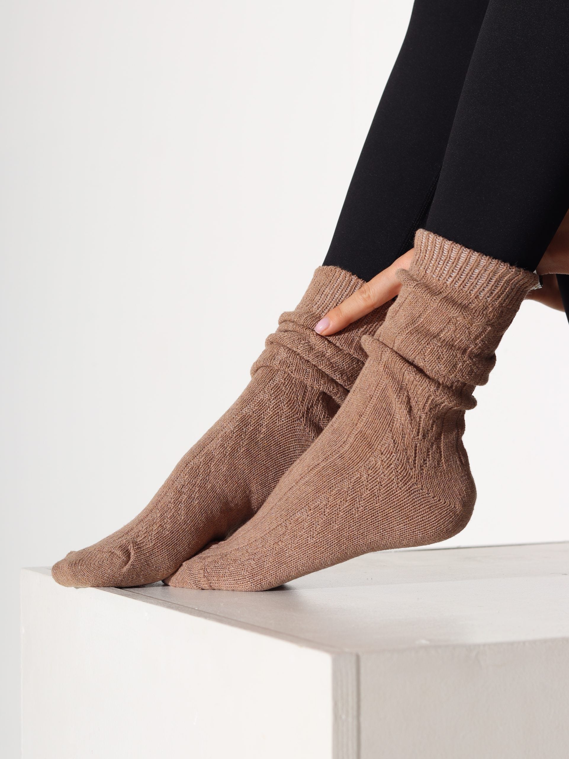 Alpakas pusgarās zeķes 3in1 (pelēks+camel+t.brūns) - 16878