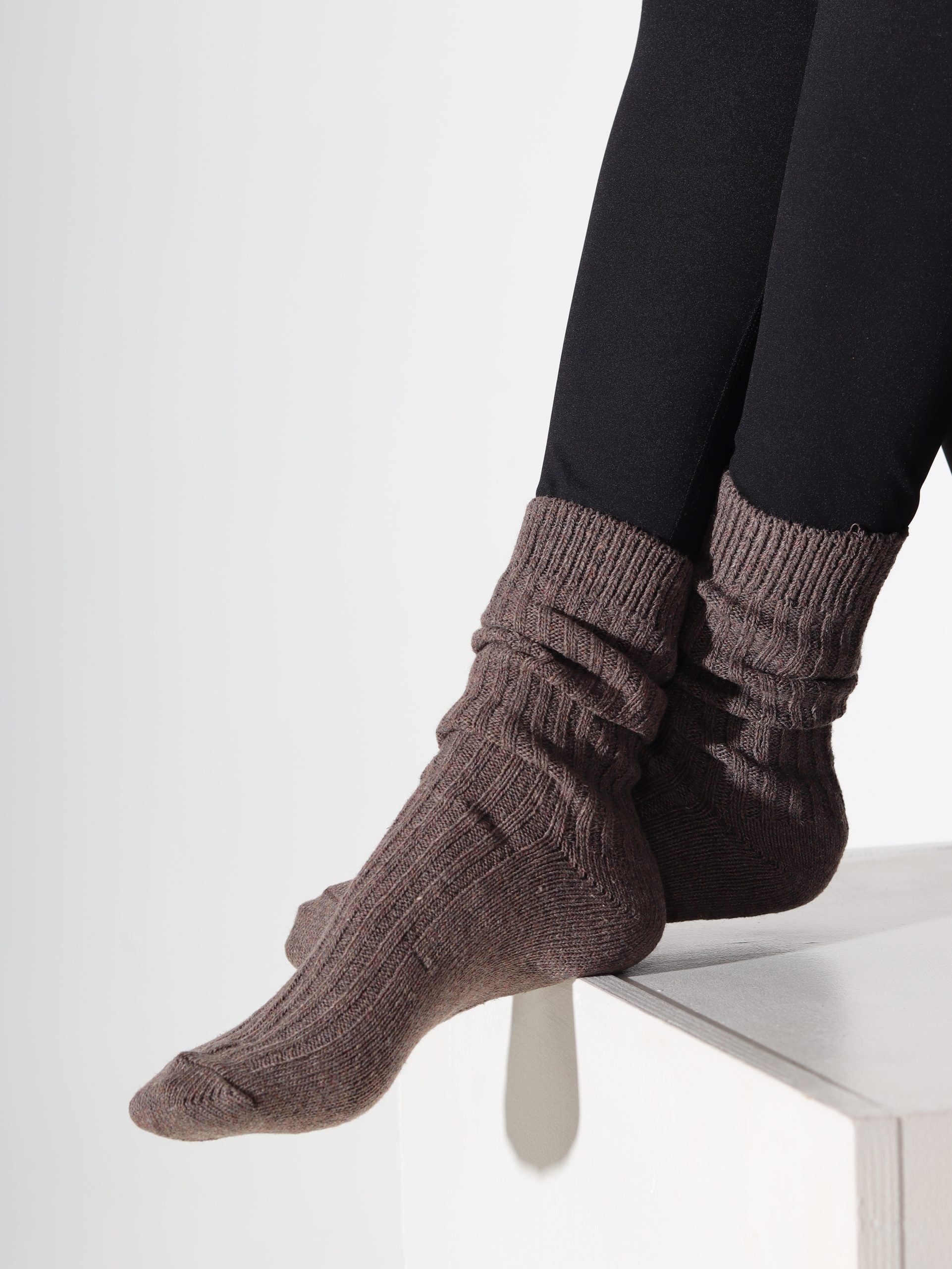 Alpakas pusgarās zeķes 3in1 (t.brūnas+g.pelēkas+melnas) - 16880